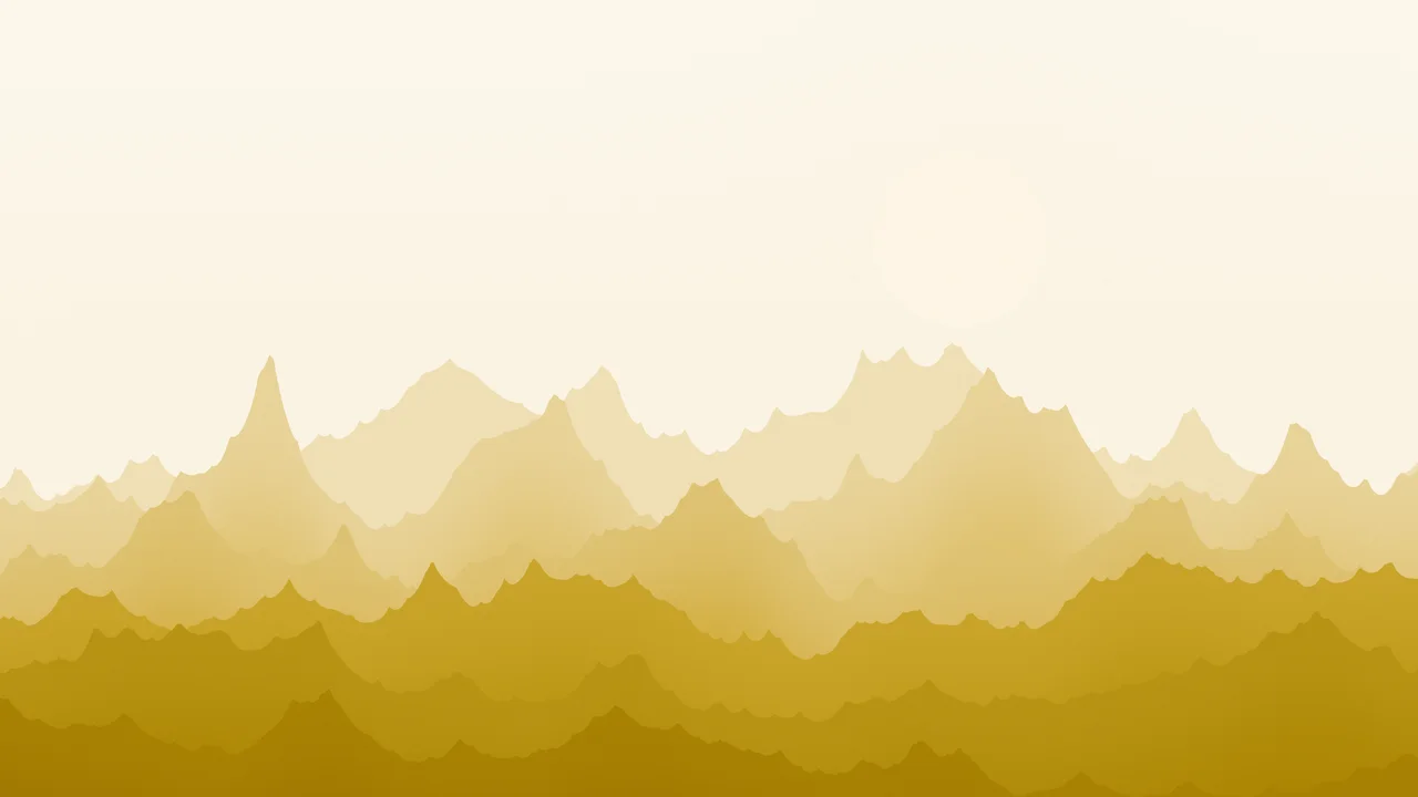 Gold and Cream Minimalist Mountain Landscape desktop wallpaper in 4K