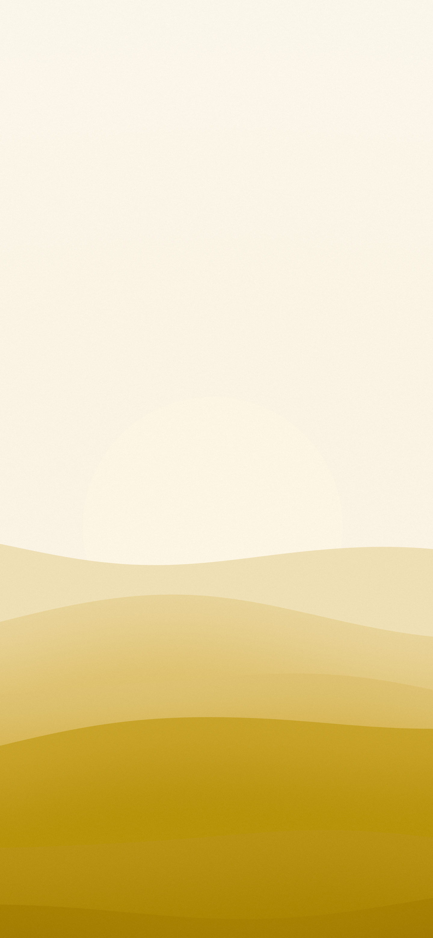 Gold and Cream Minimalist Sunset Hills wallpaper for iPhone and Android