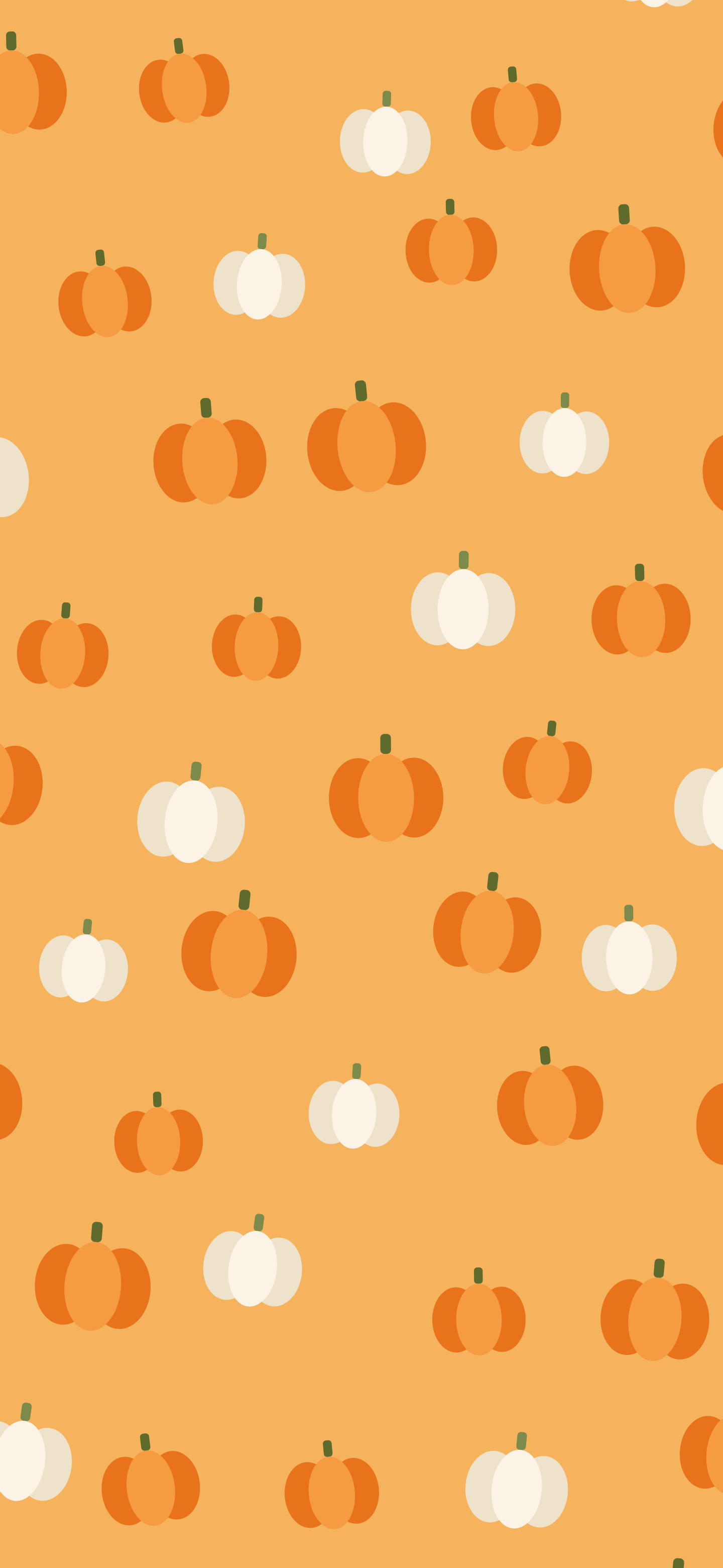 Golden Hour Pumpkin Pattern wallpaper for iPhone and Android