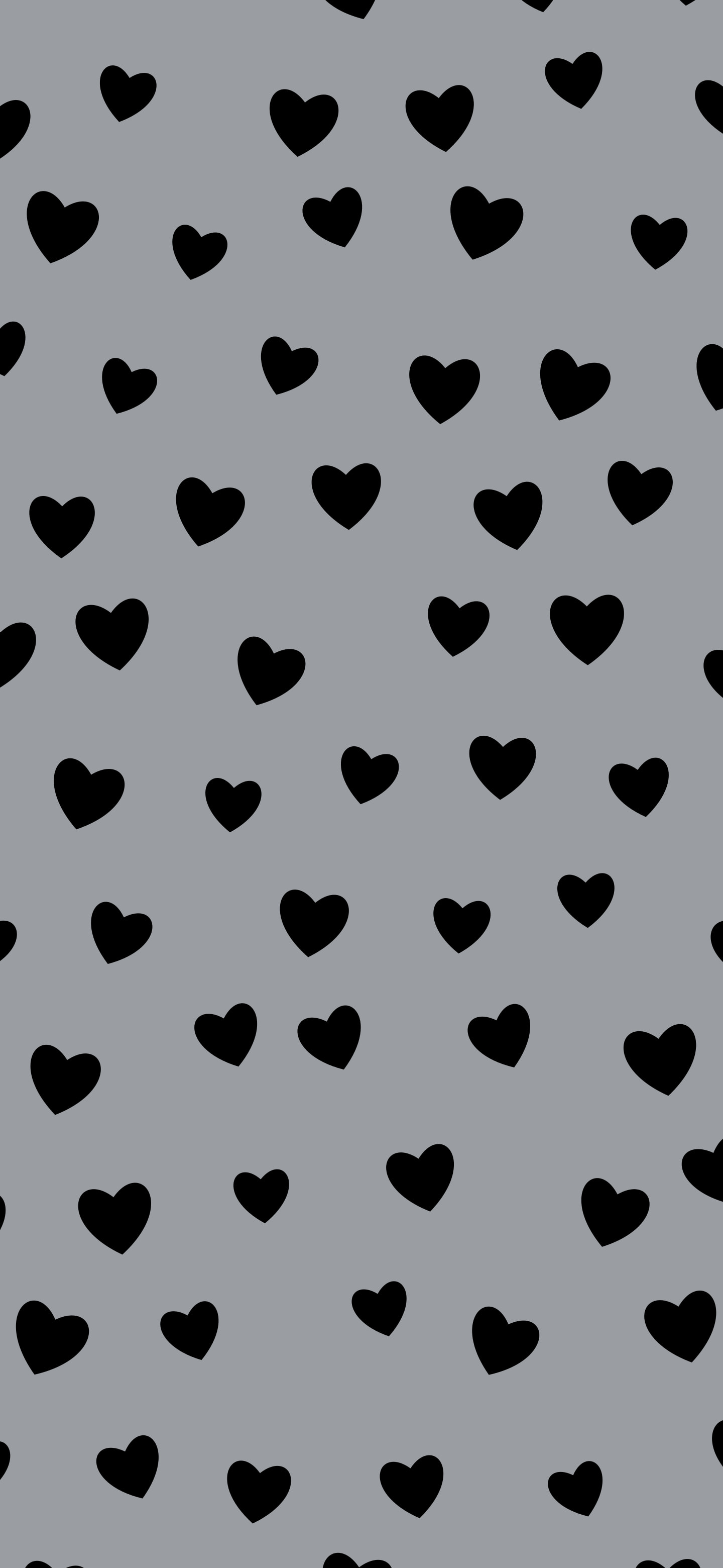 Gray and Black Heart Pattern wallpaper for iPhone and Android