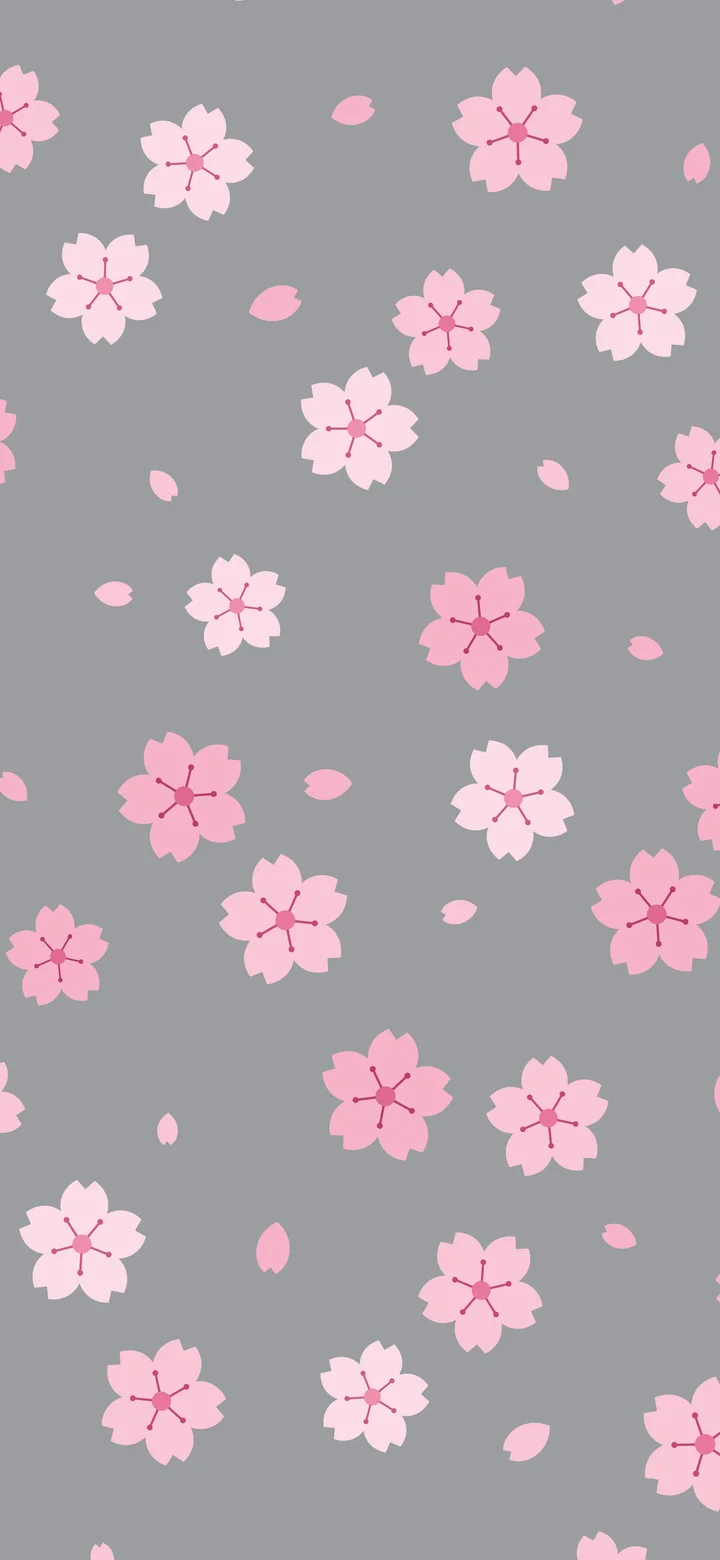 Gray Cherry Blossom Pattern wallpaper for iPhone and Android