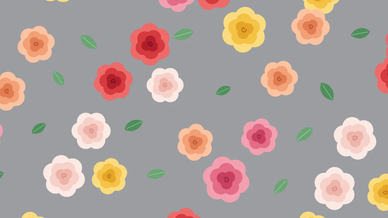 Gray Rose Pattern desktop wallpaper in 4K