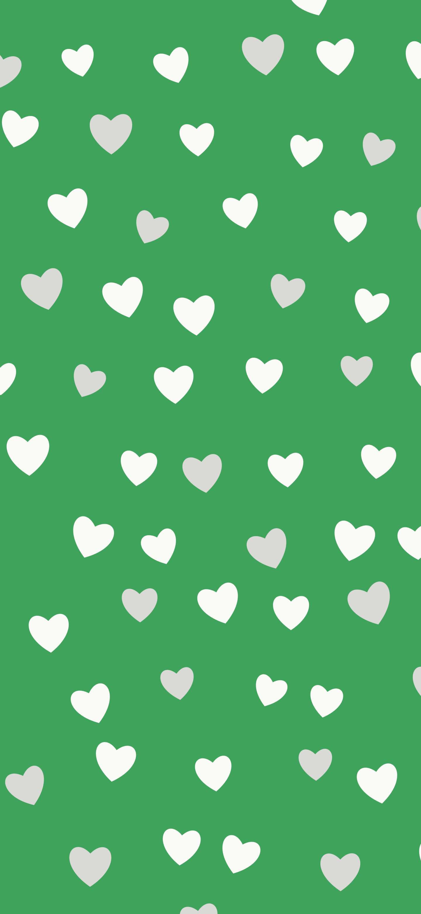 Green and White Heart Pattern wallpaper for iPhone and Android