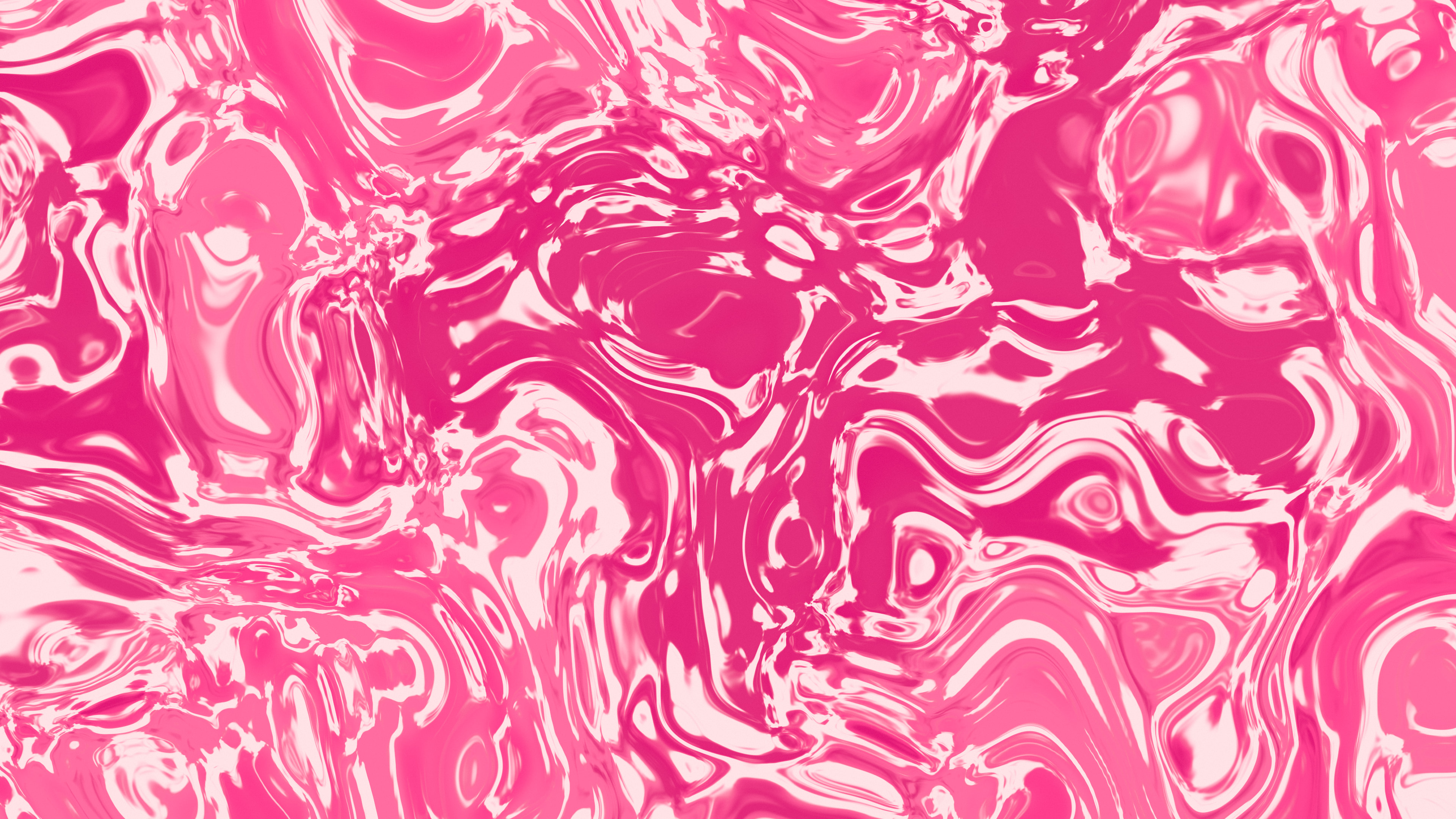 Hot Pink and Cream Liquid Marble desktop wallpaper in 4K
