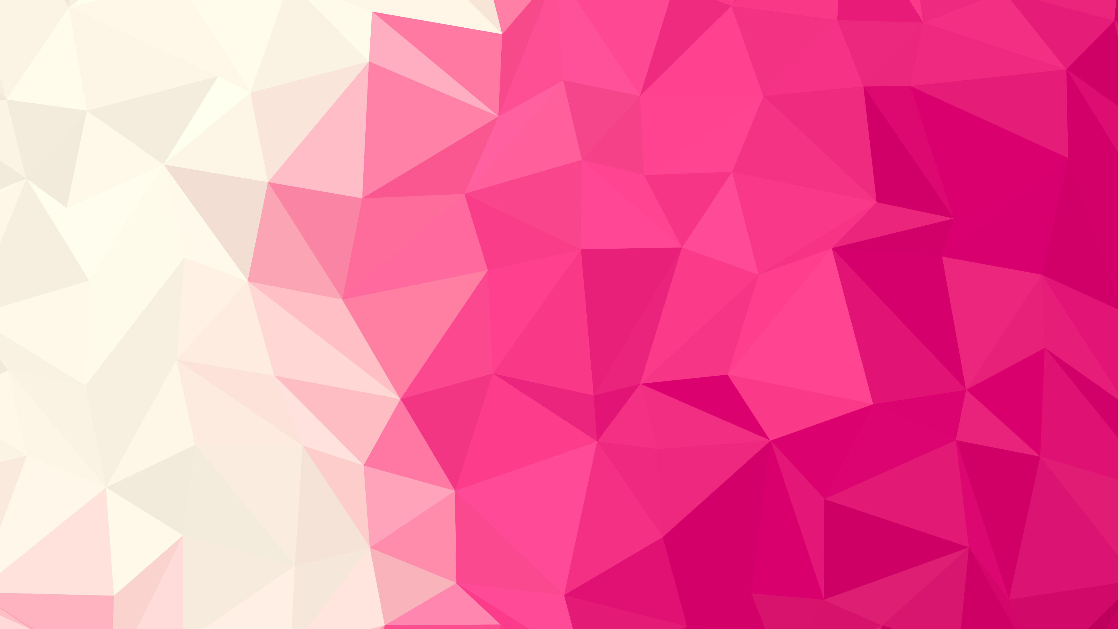 Hot Pink and Cream Low Poly desktop wallpaper in 4K