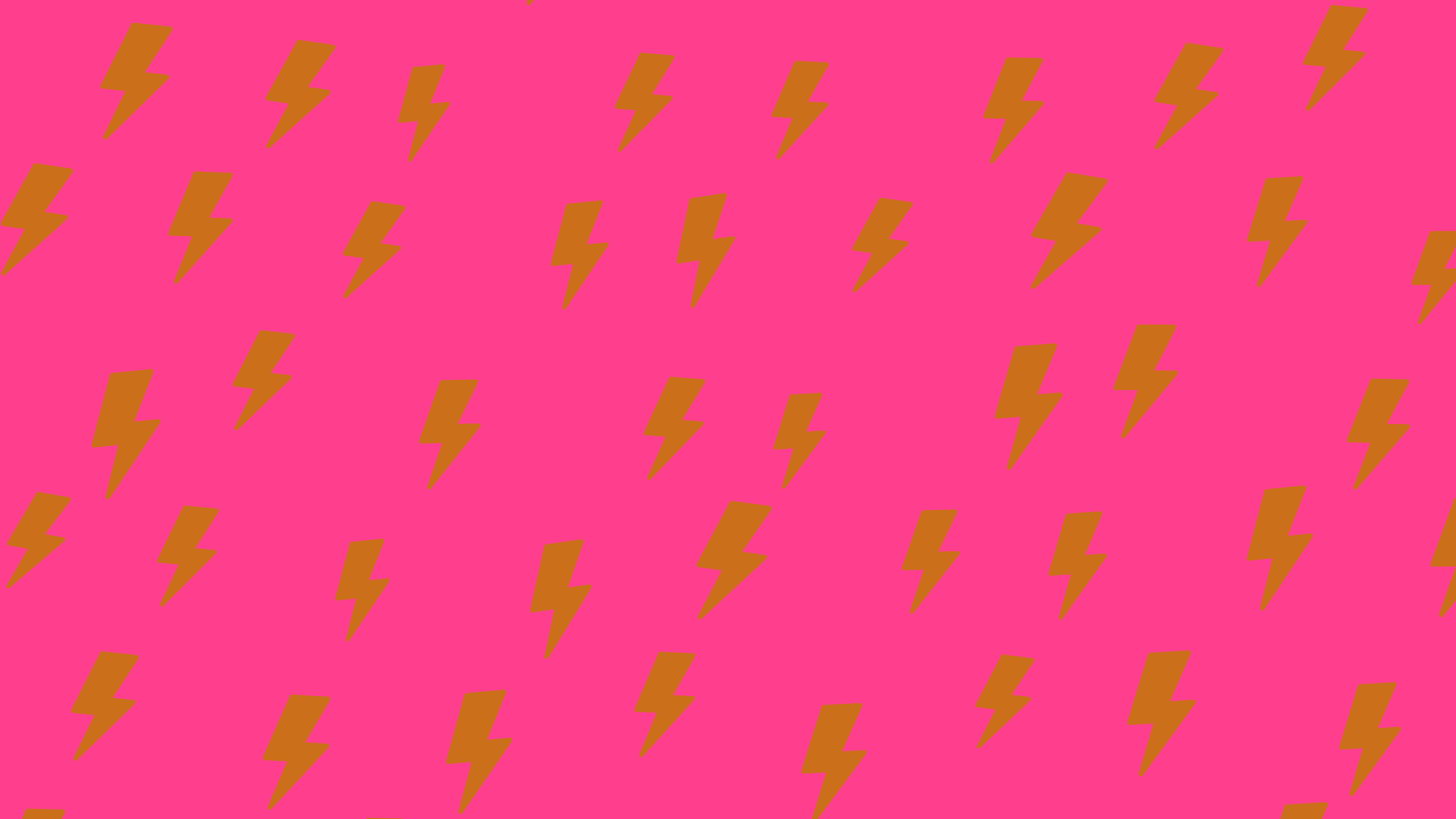 Hot Pink and Orange Lightning Bolt Pattern desktop wallpaper in 4K