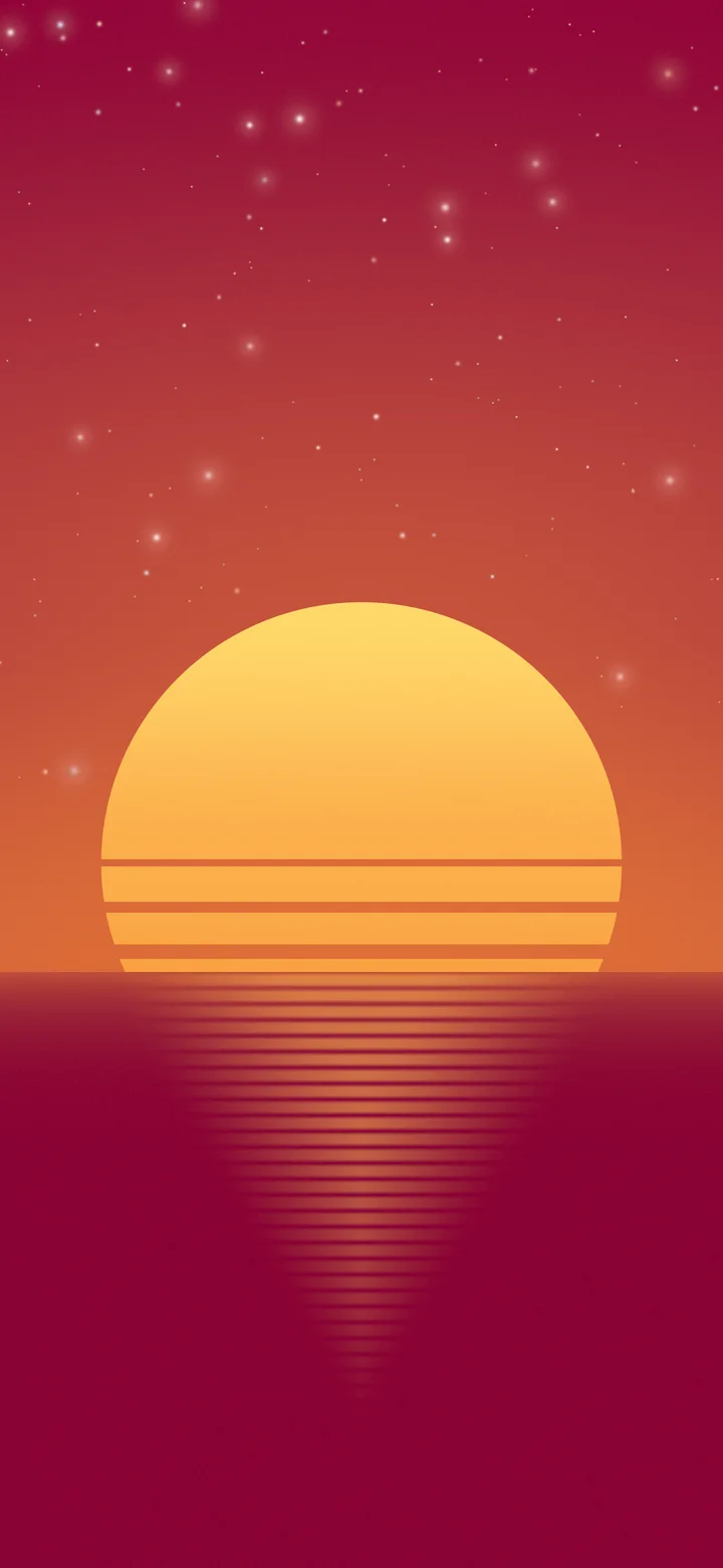 Hot Pink and Orange Retro Striped Sun wallpaper for iPhone and Android