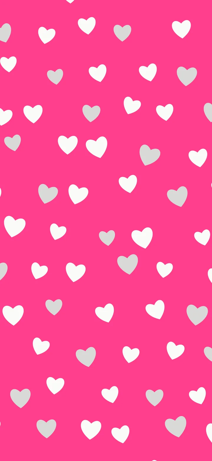 Hot Pink and White Heart Pattern wallpaper for iPhone and Android