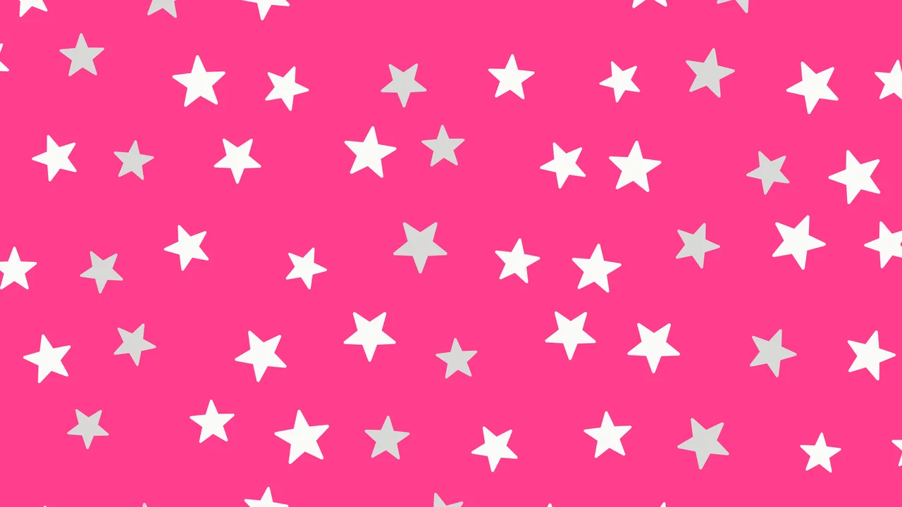 Hot Pink and White Star Pattern desktop wallpaper in 4K
