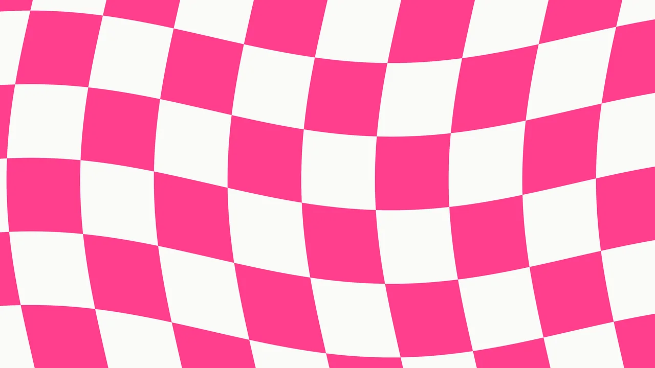 Hot Pink and White Wavy Checkered desktop wallpaper in 4K
