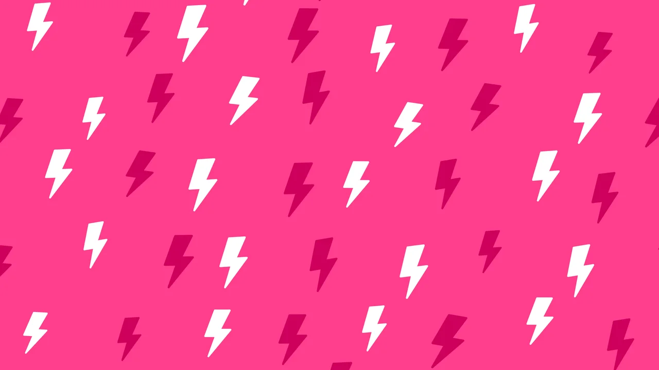 Hot Pink Lightning Bolt Pattern desktop wallpaper in 4K
