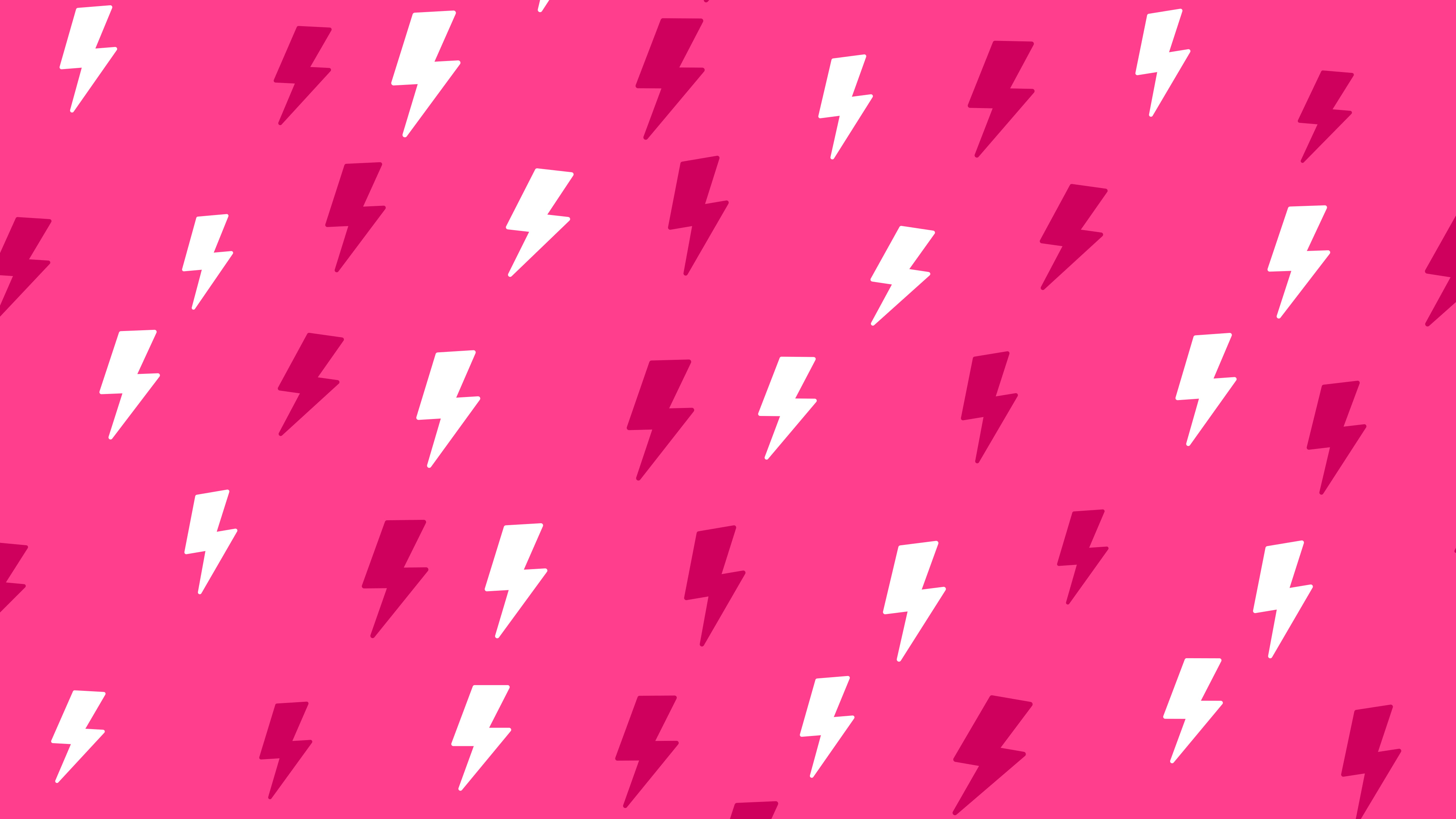 Hot Pink Lightning Bolt Pattern desktop wallpaper in 4K