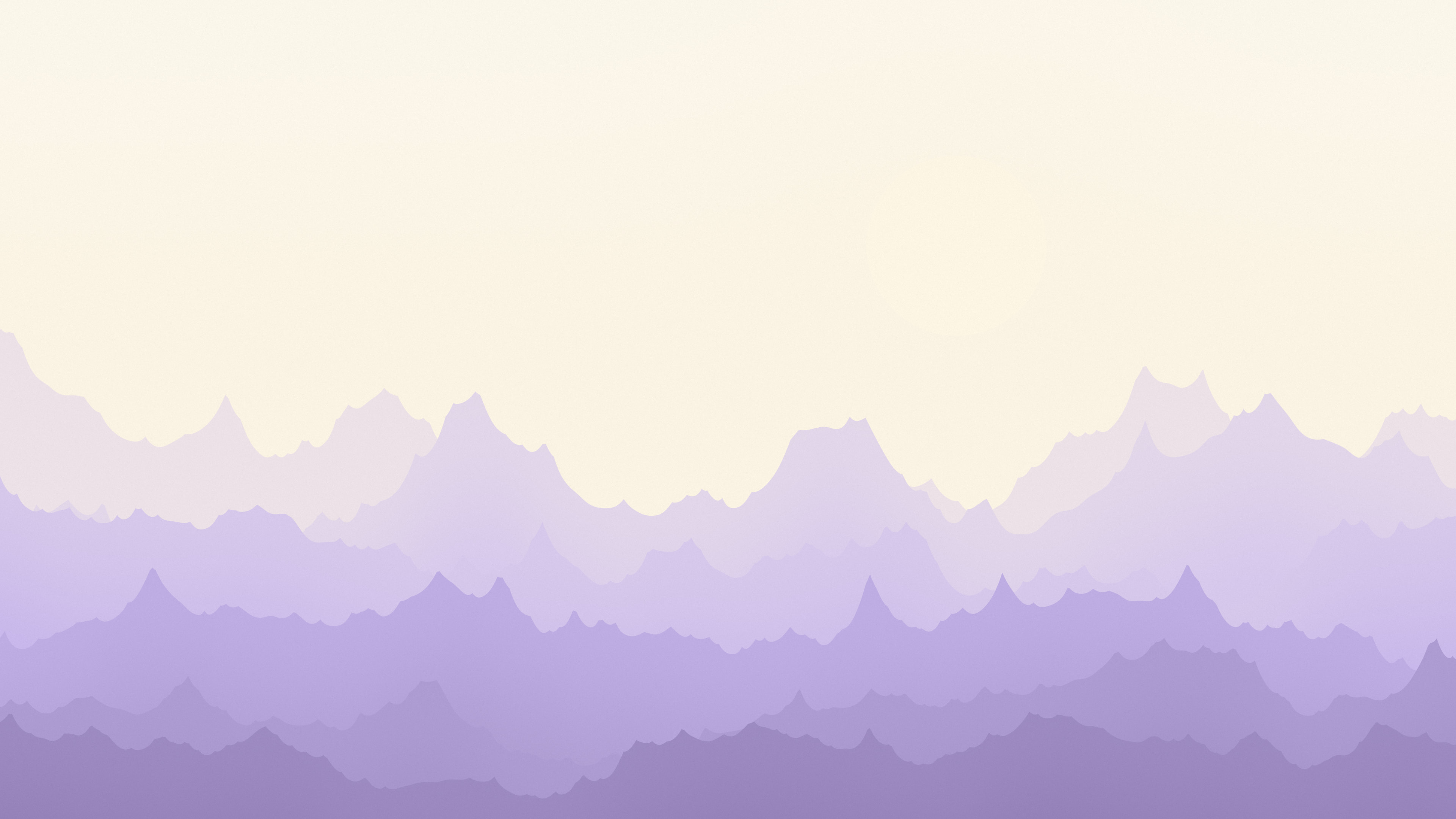 Lavender and Cream Minimalist Mountain Landscape desktop wallpaper in 4K