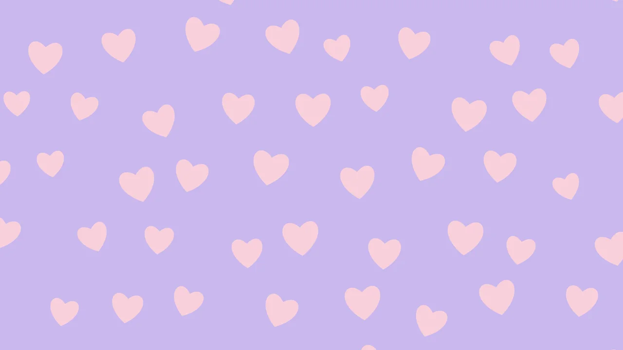 Lavender and Pastel Pink Heart Pattern desktop wallpaper in 4K