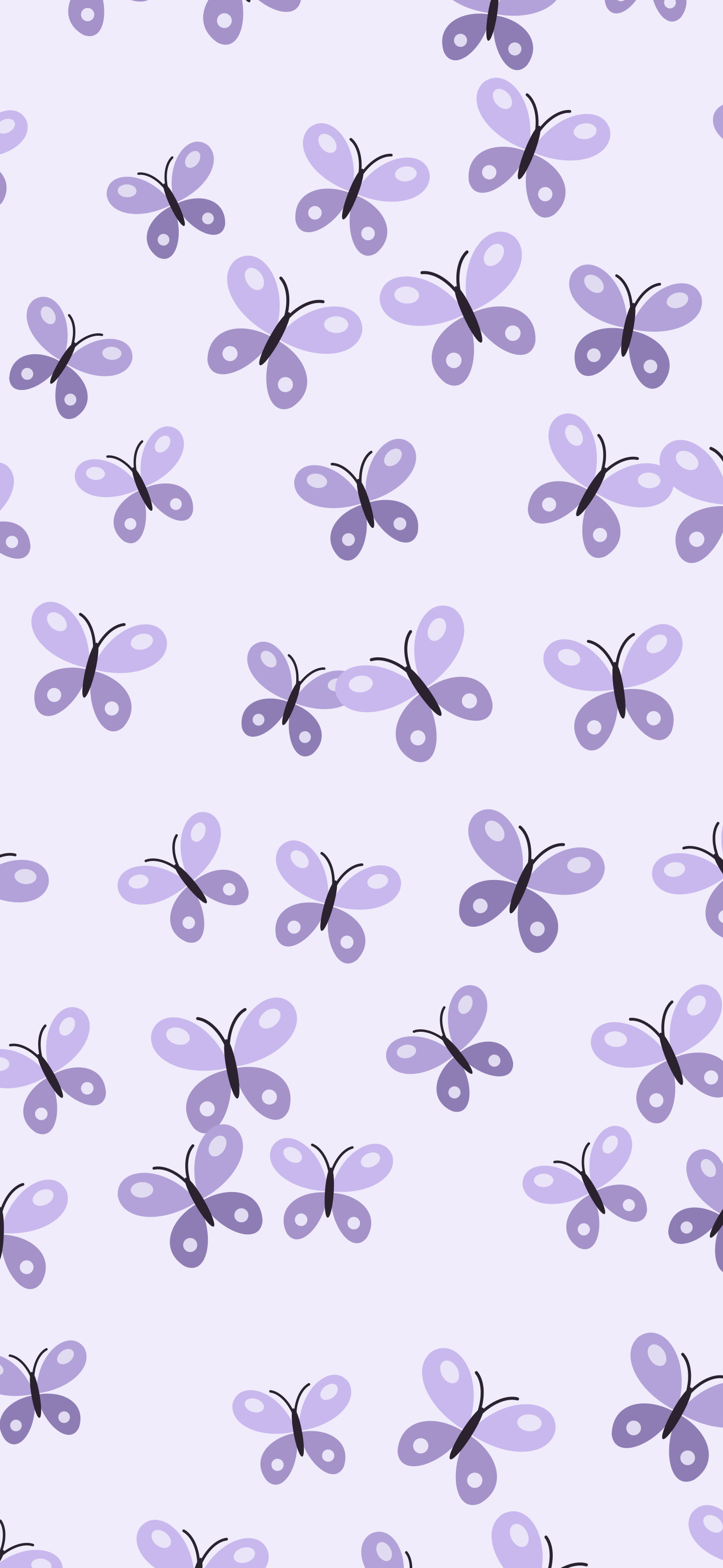 Lavender Butterfly Pattern wallpaper for iPhone and Android