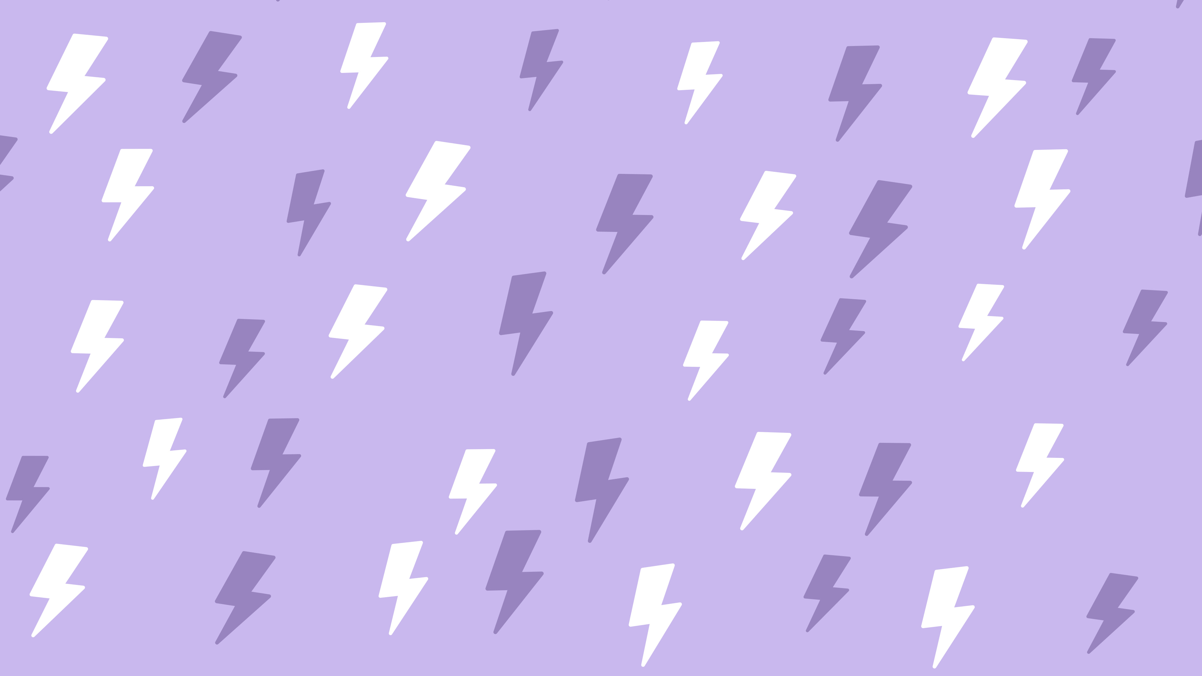 Lavender Lightning Bolt Pattern desktop wallpaper in 4K