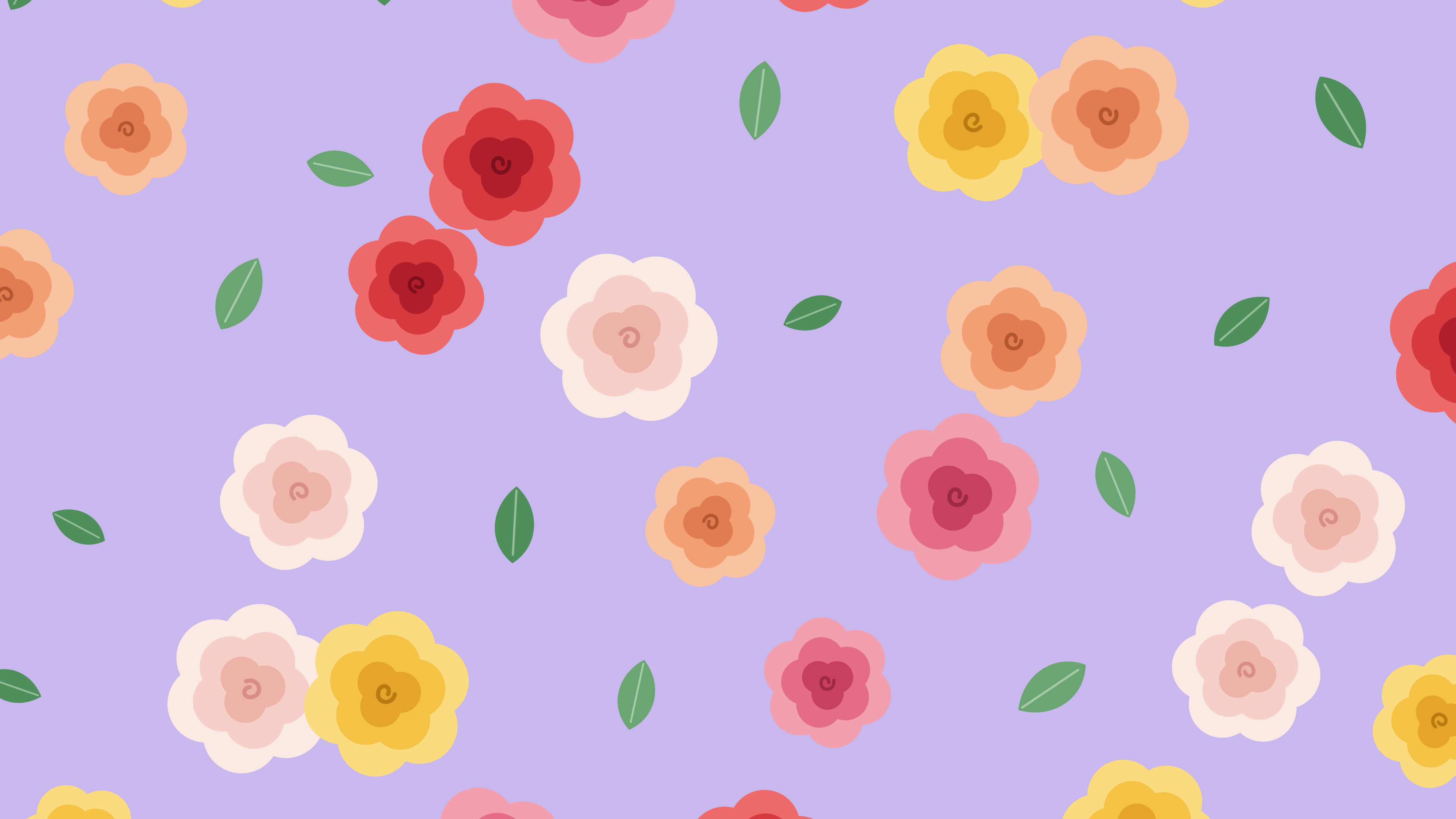 Lavender Rose Pattern desktop wallpaper in 4K
