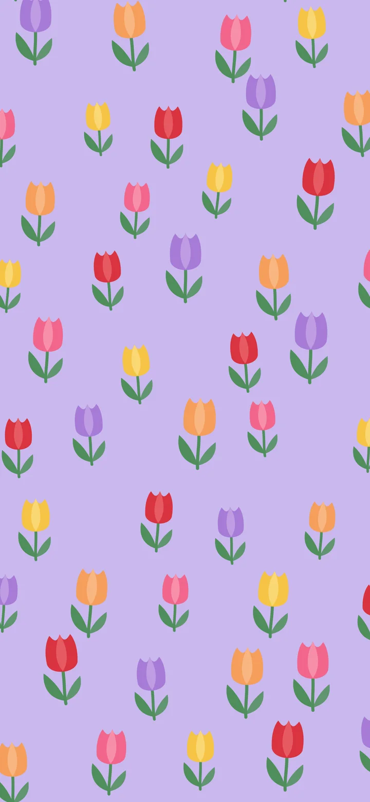 Lavender Tulip Pattern wallpaper for iPhone and Android