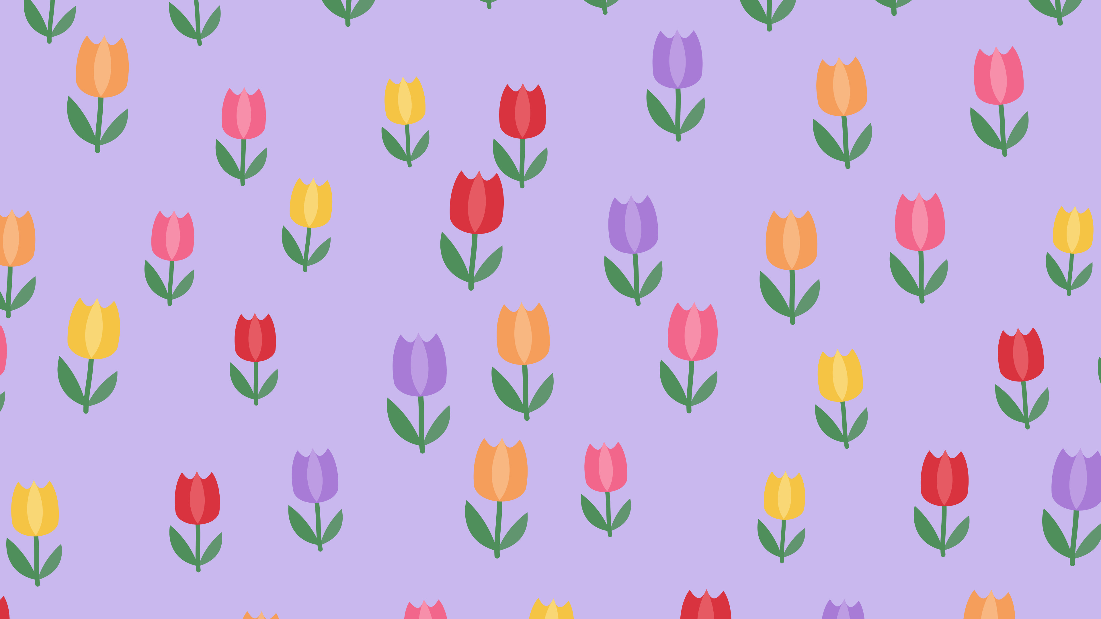 Lavender Tulip Pattern desktop wallpaper in 4K