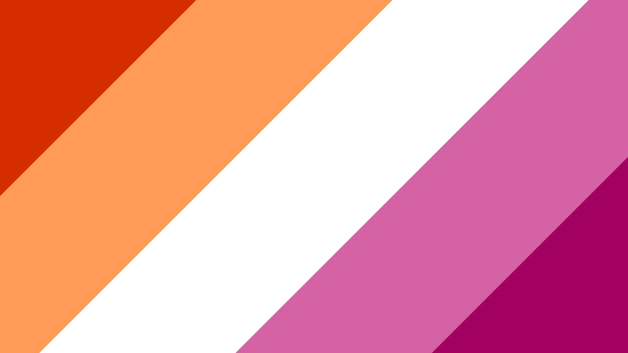 Lesbian Diagonal Pride Stripes desktop wallpaper in 4K