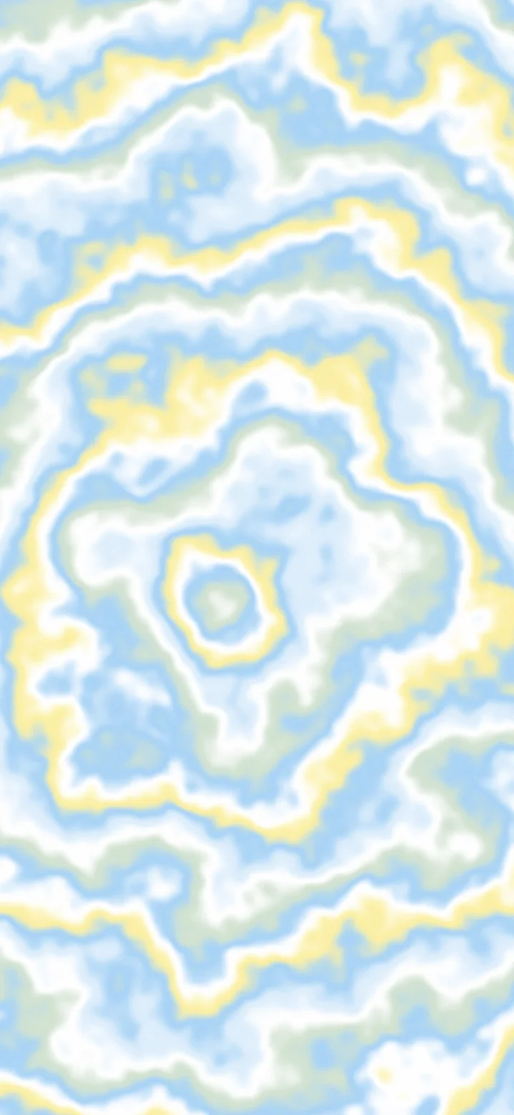 Light Blue and Pastel Yellow Bullseye Tie Dye wallpaper for iPhone and Android