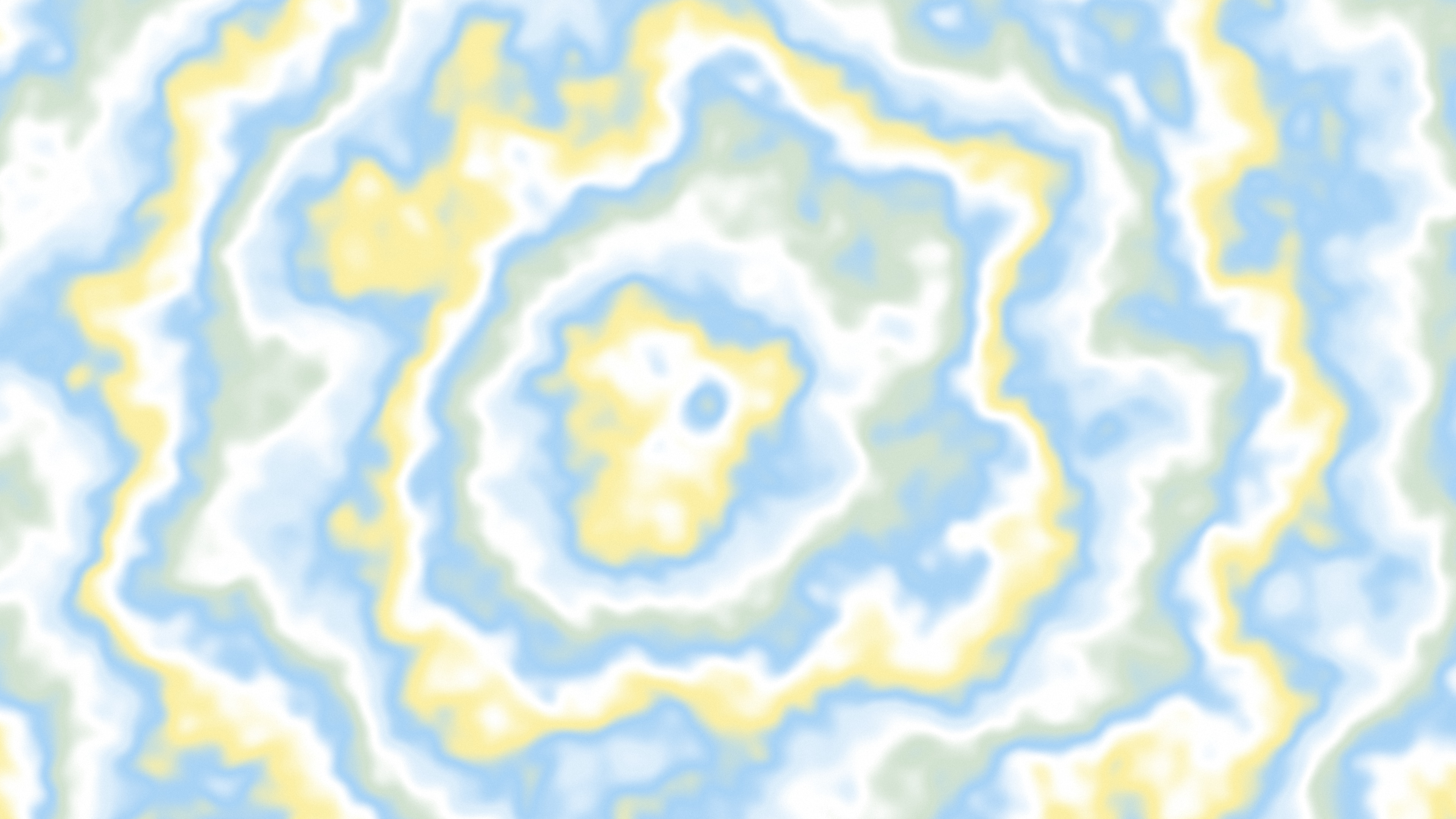 Light Blue and Pastel Yellow Bullseye Tie Dye desktop wallpaper in 4K