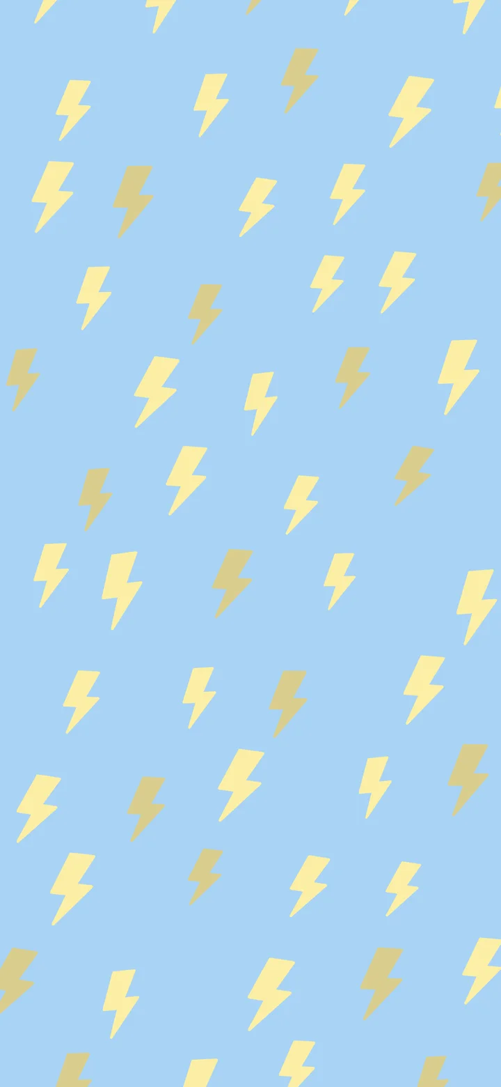 Light Blue and Pastel Yellow Lightning Bolt Pattern wallpaper for iPhone and Android