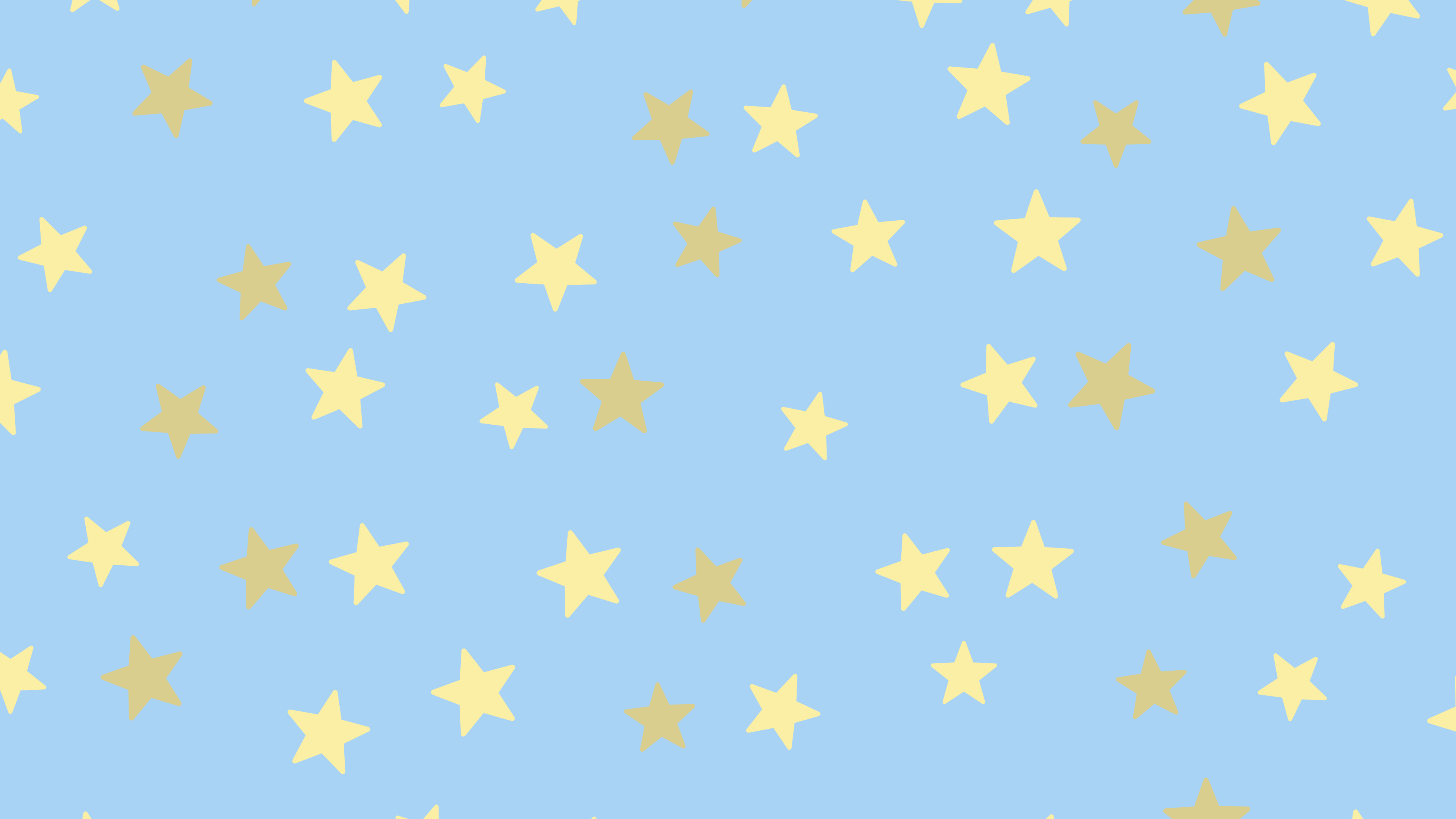 Light Blue and Pastel Yellow Star Pattern desktop wallpaper in 4K