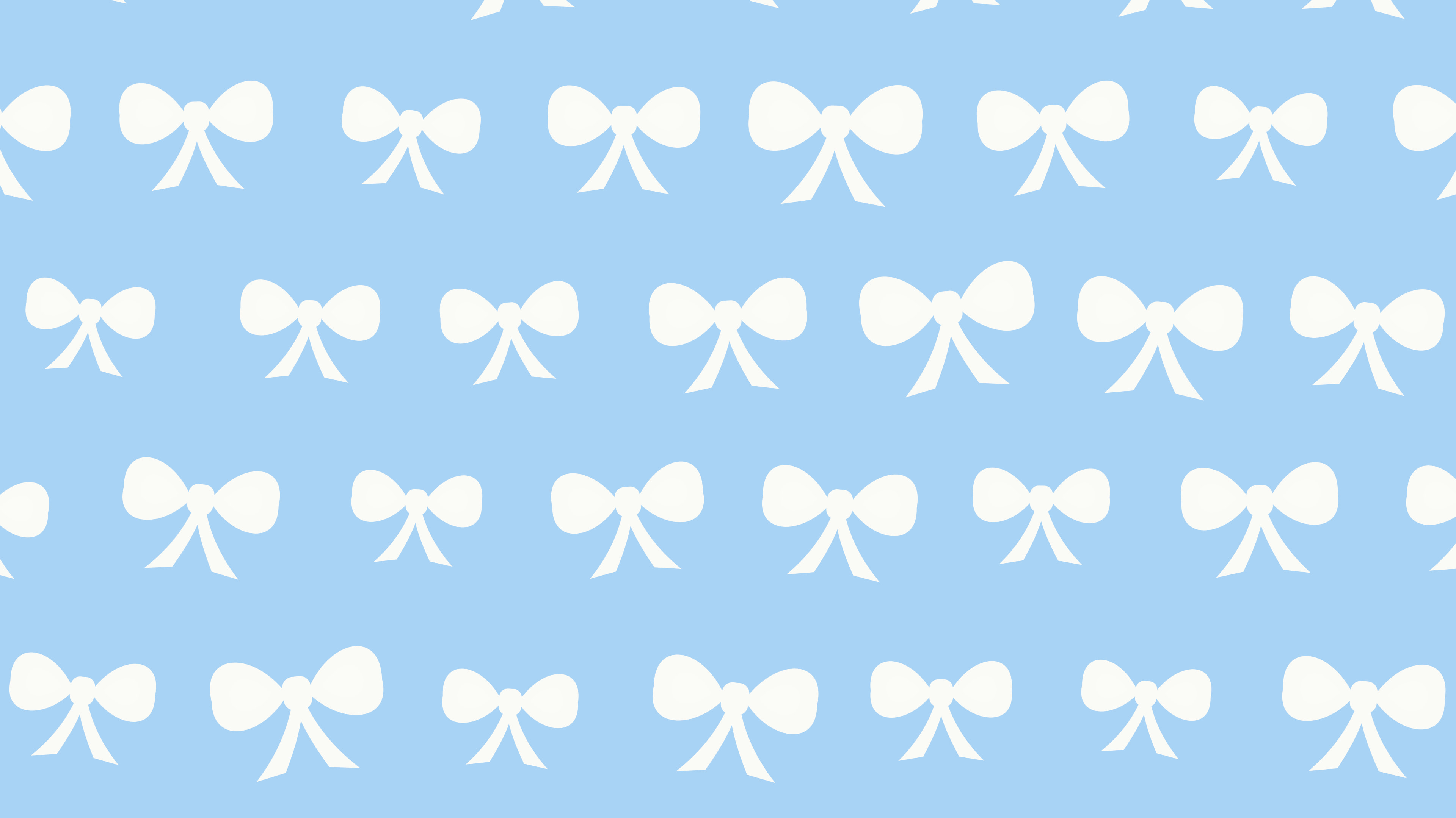 Light Blue and White Bow Pattern desktop wallpaper in 4K