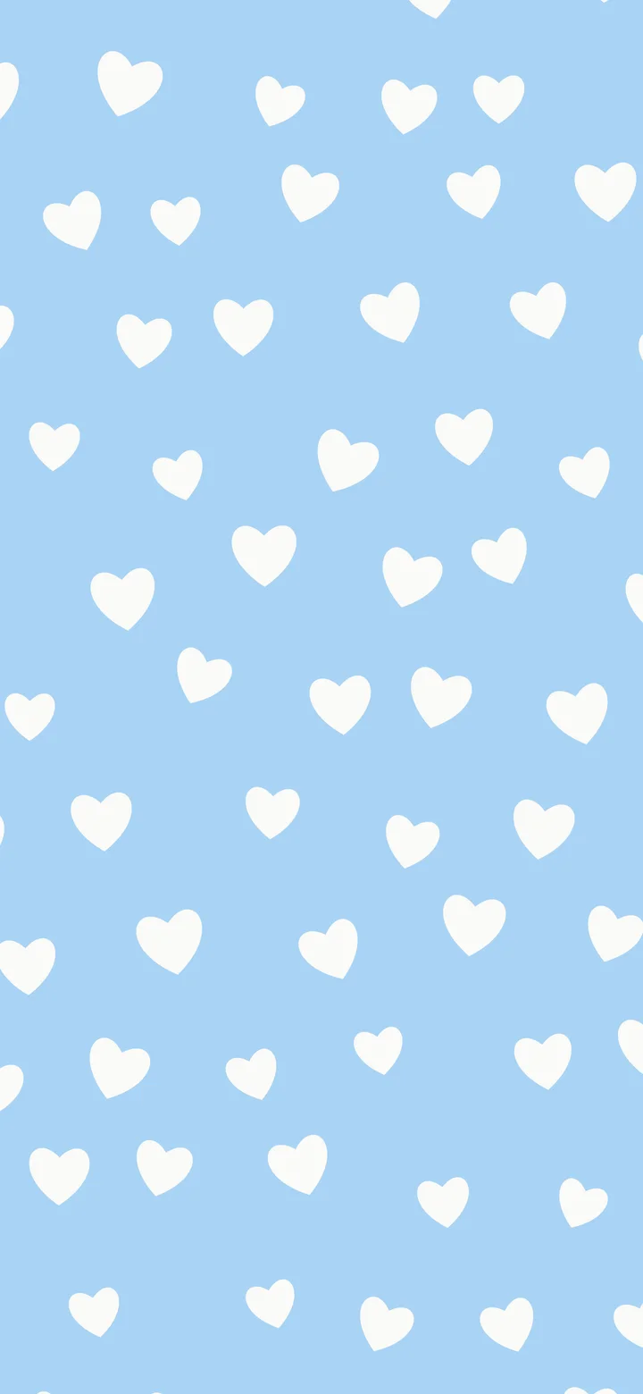 Light Blue and White Heart Pattern wallpaper for iPhone and Android