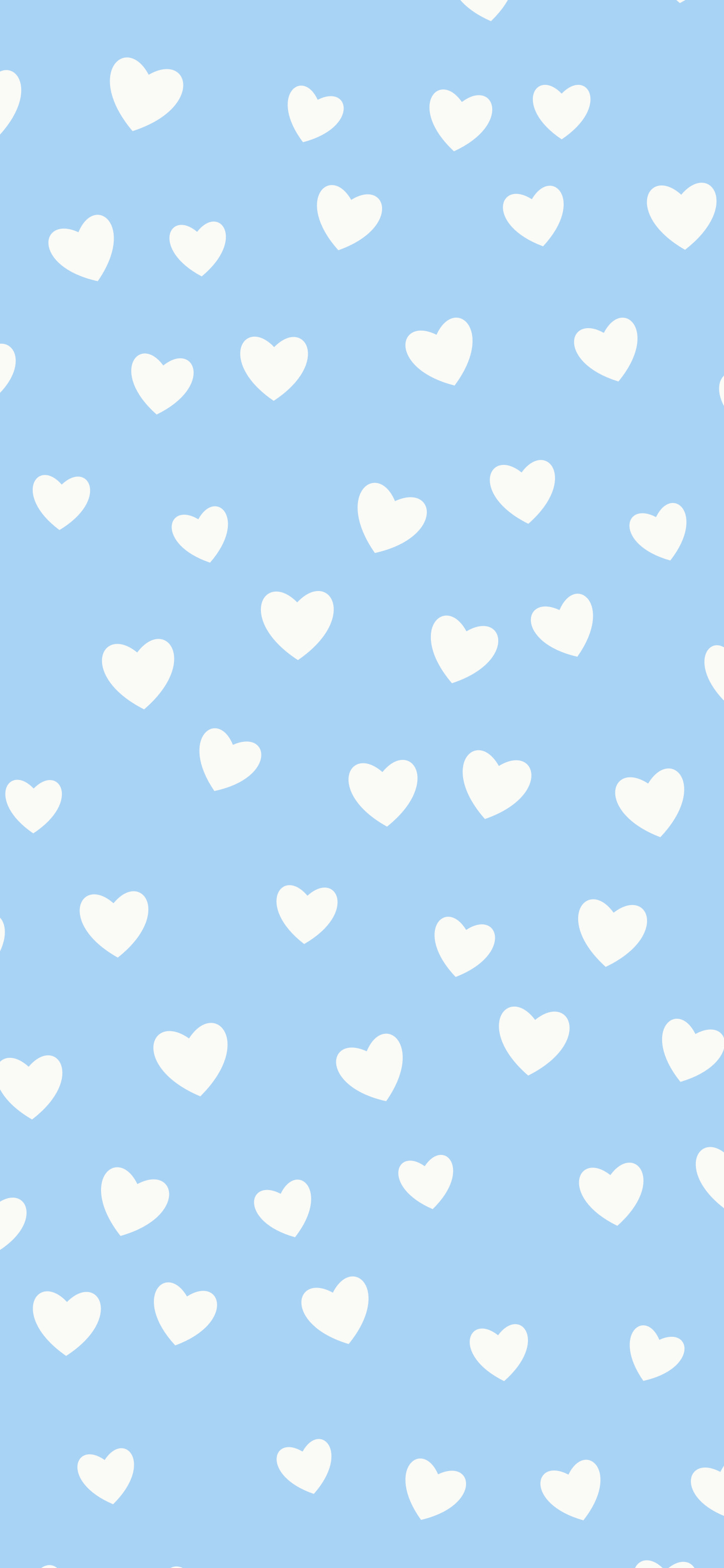 Light Blue and White Heart Pattern wallpaper for iPhone and Android