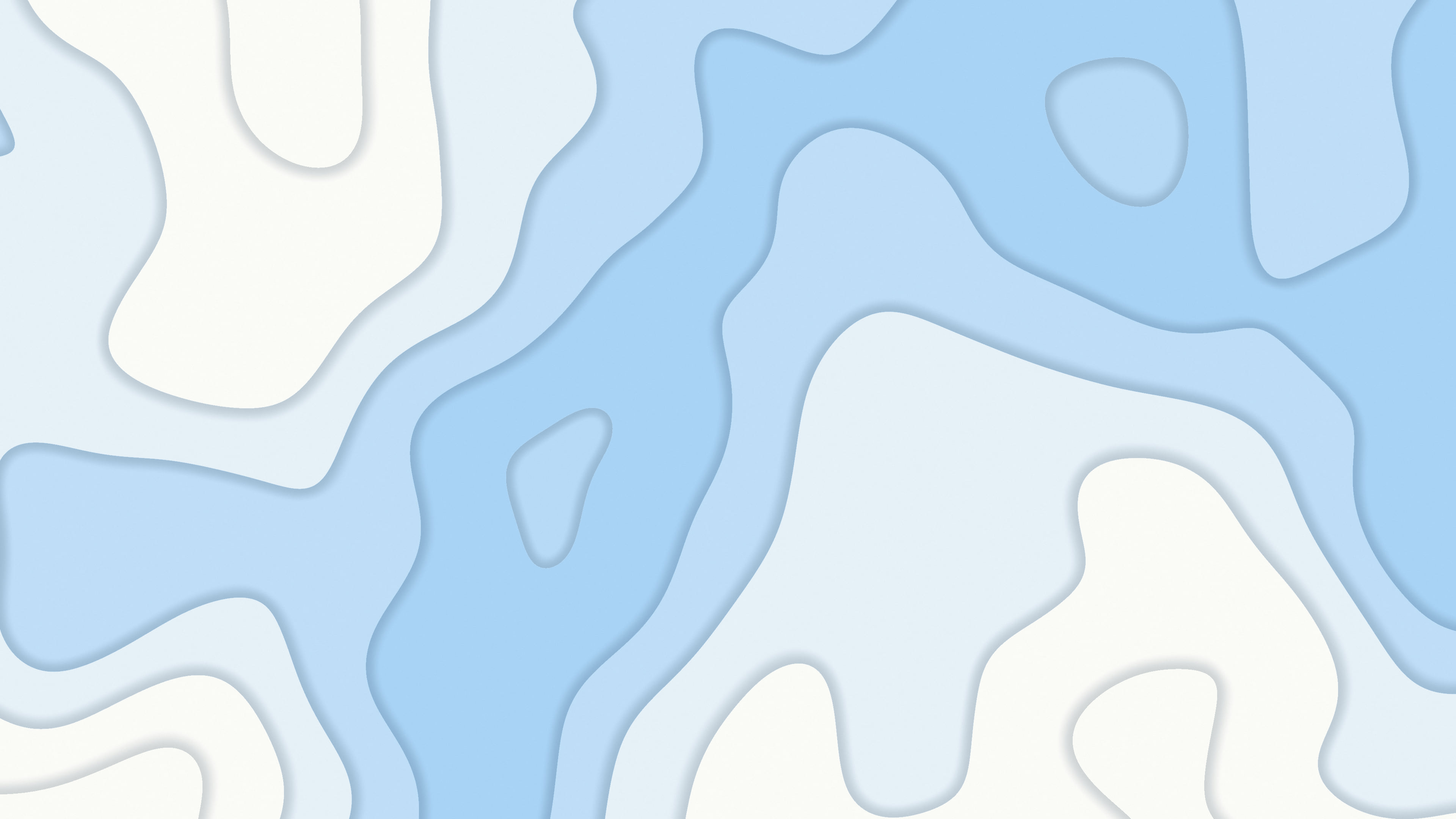 Light Blue and White Layered Topographic desktop wallpaper in 4K