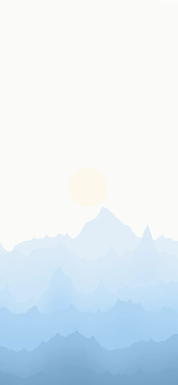 Light Blue and White Minimalist Mountain Landscape wallpaper for iPhone and Android