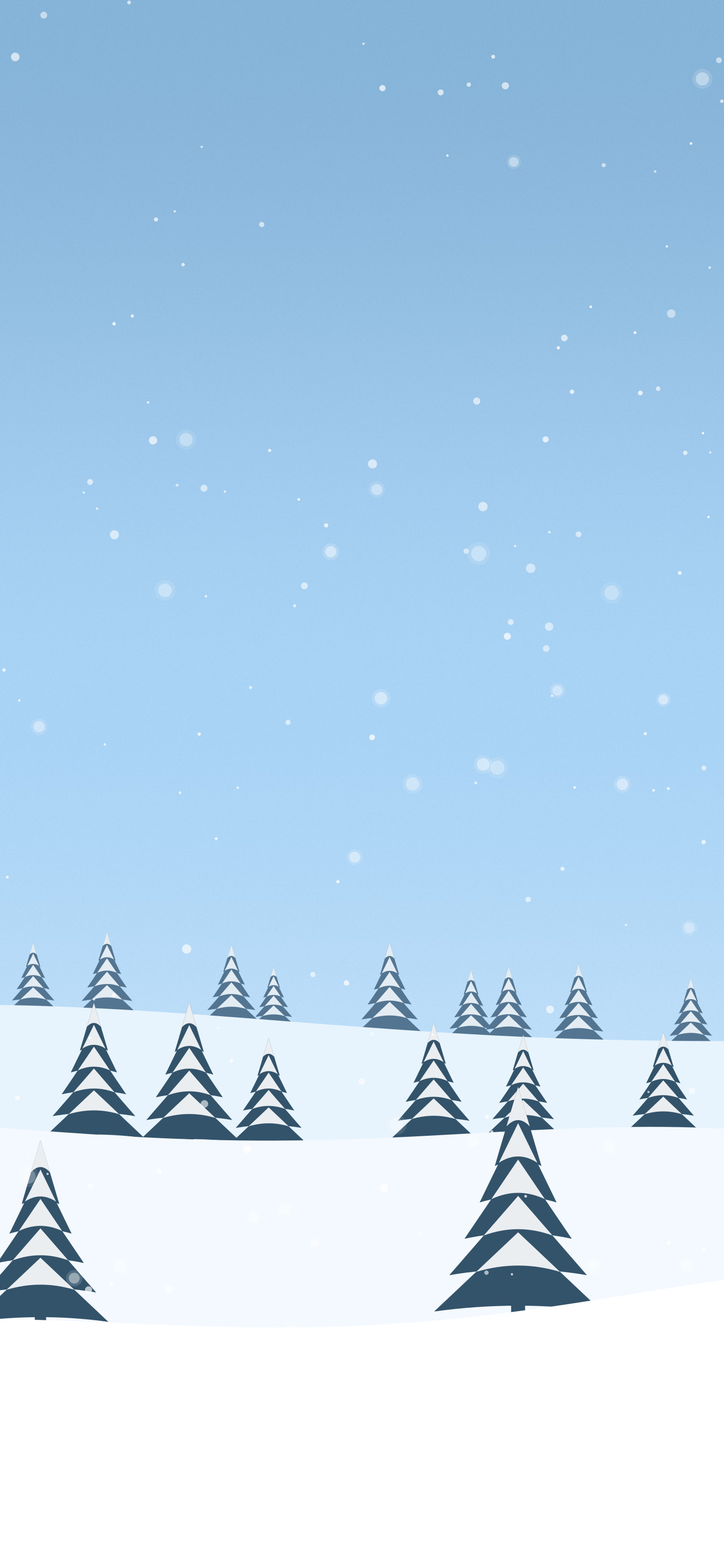 Light Blue Snowy Forest wallpaper for iPhone and Android