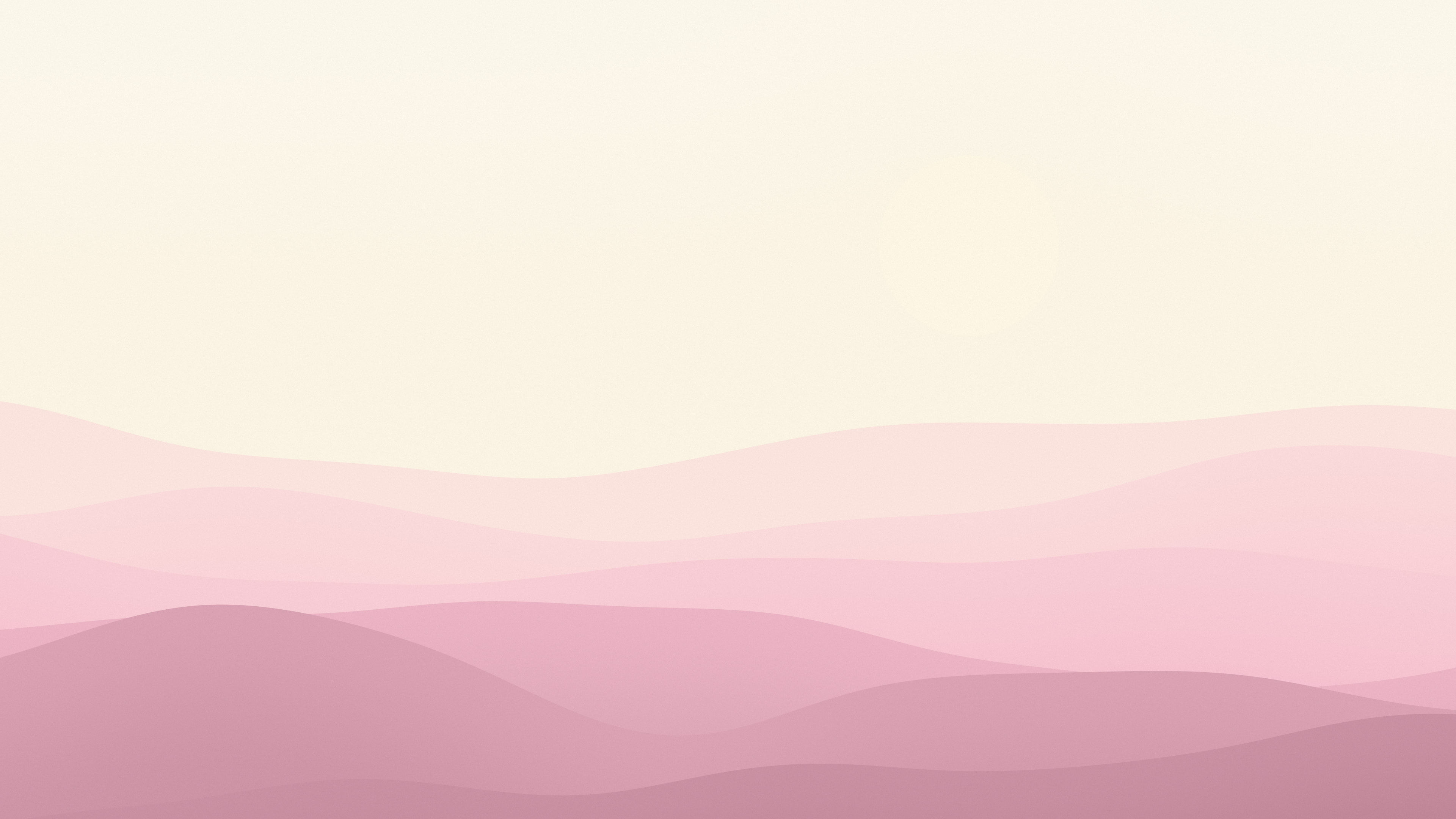 Light Pink and Cream Minimalist Desert Dunes desktop wallpaper in 4K