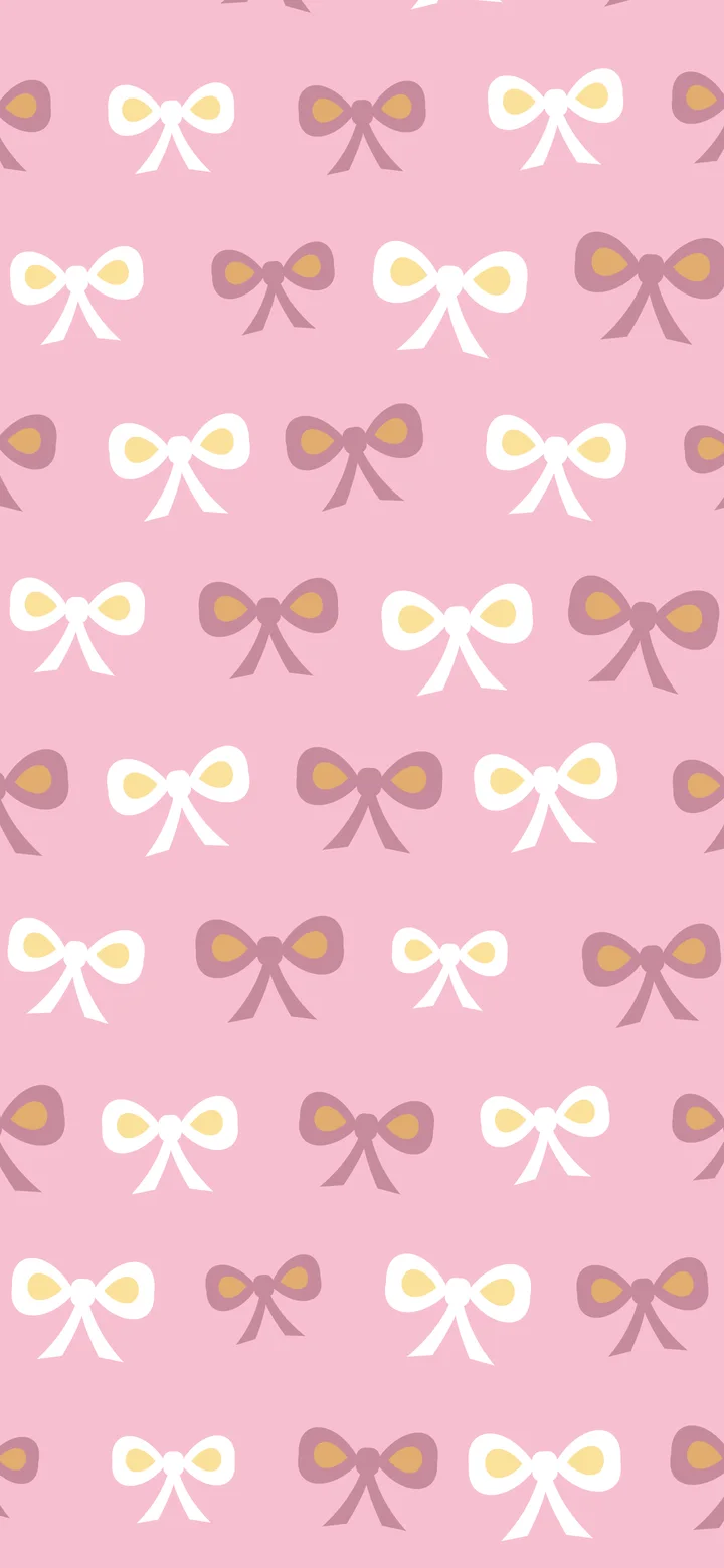 Light Pink Bow Pattern wallpaper for iPhone and Android