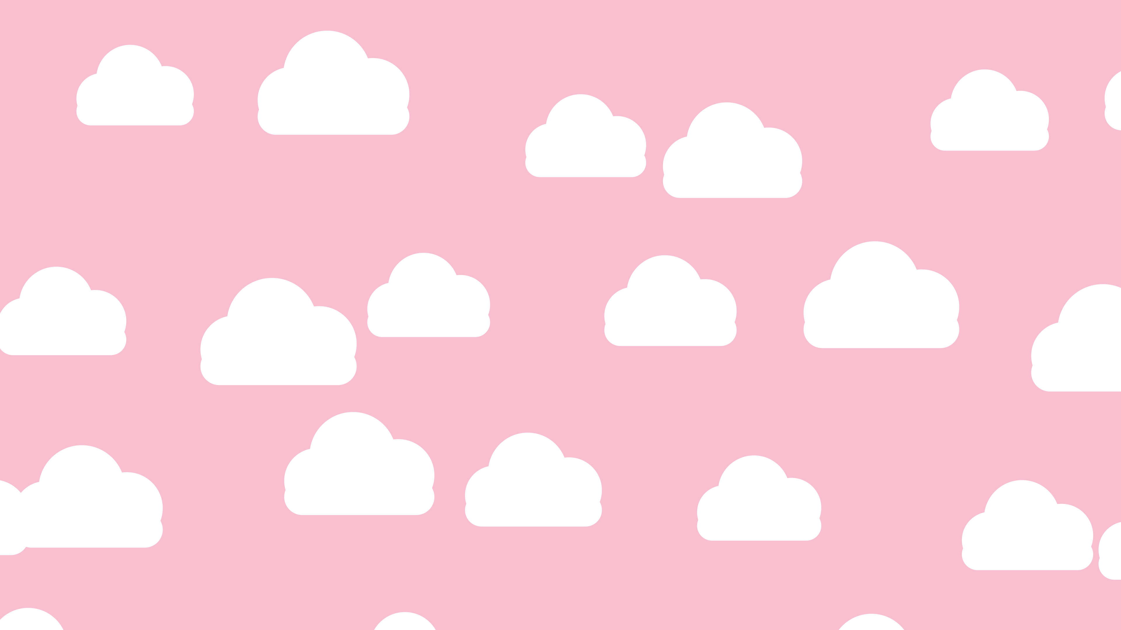 Light Pink Cloud Pattern desktop wallpaper in 4K