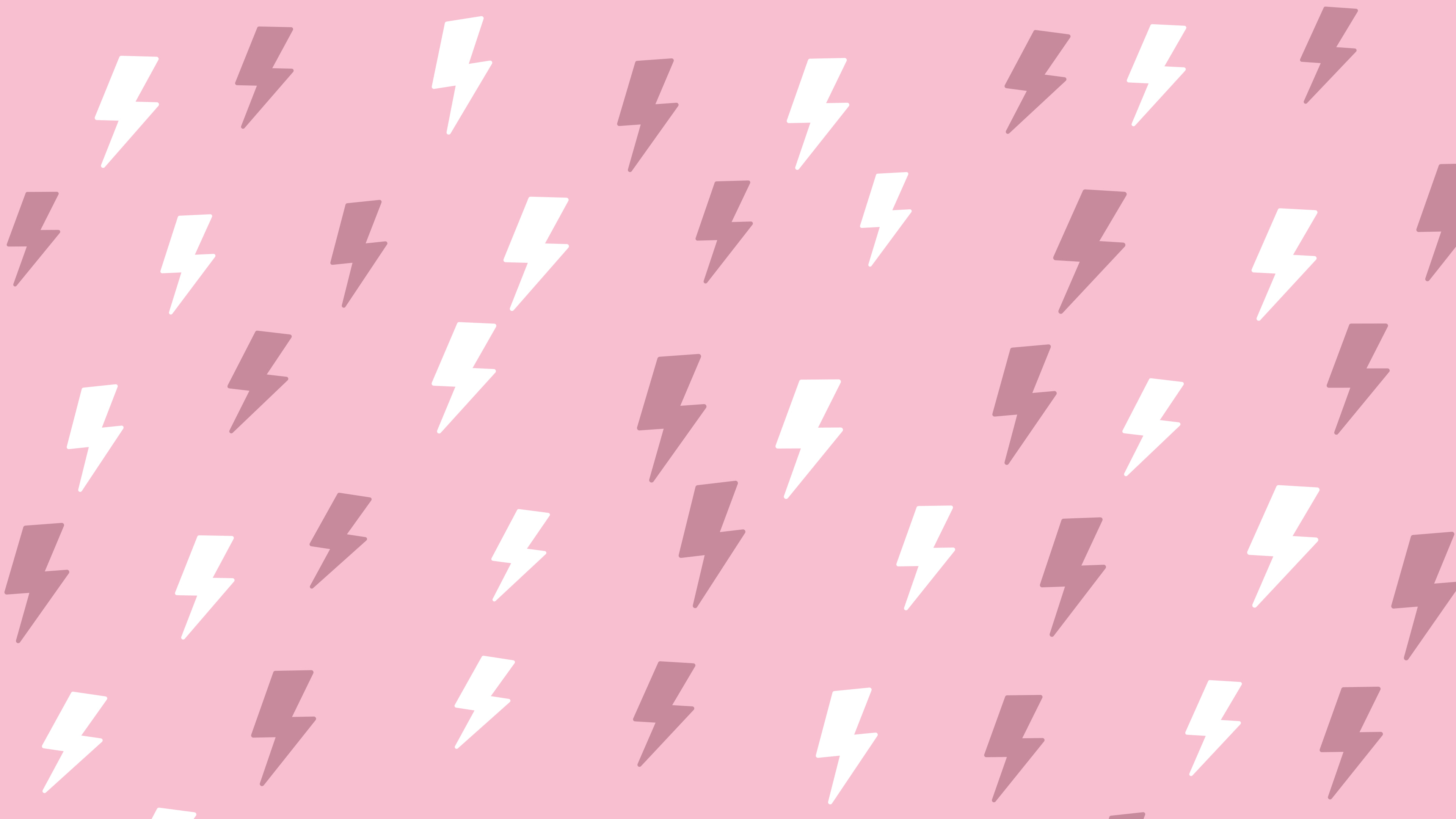 Light Pink Lightning Bolt Pattern desktop wallpaper in 4K