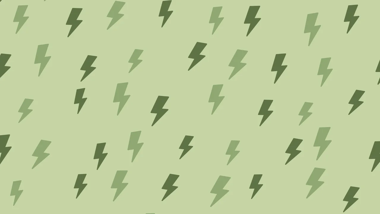 Matcha Lightning Bolt Pattern desktop wallpaper in 4K