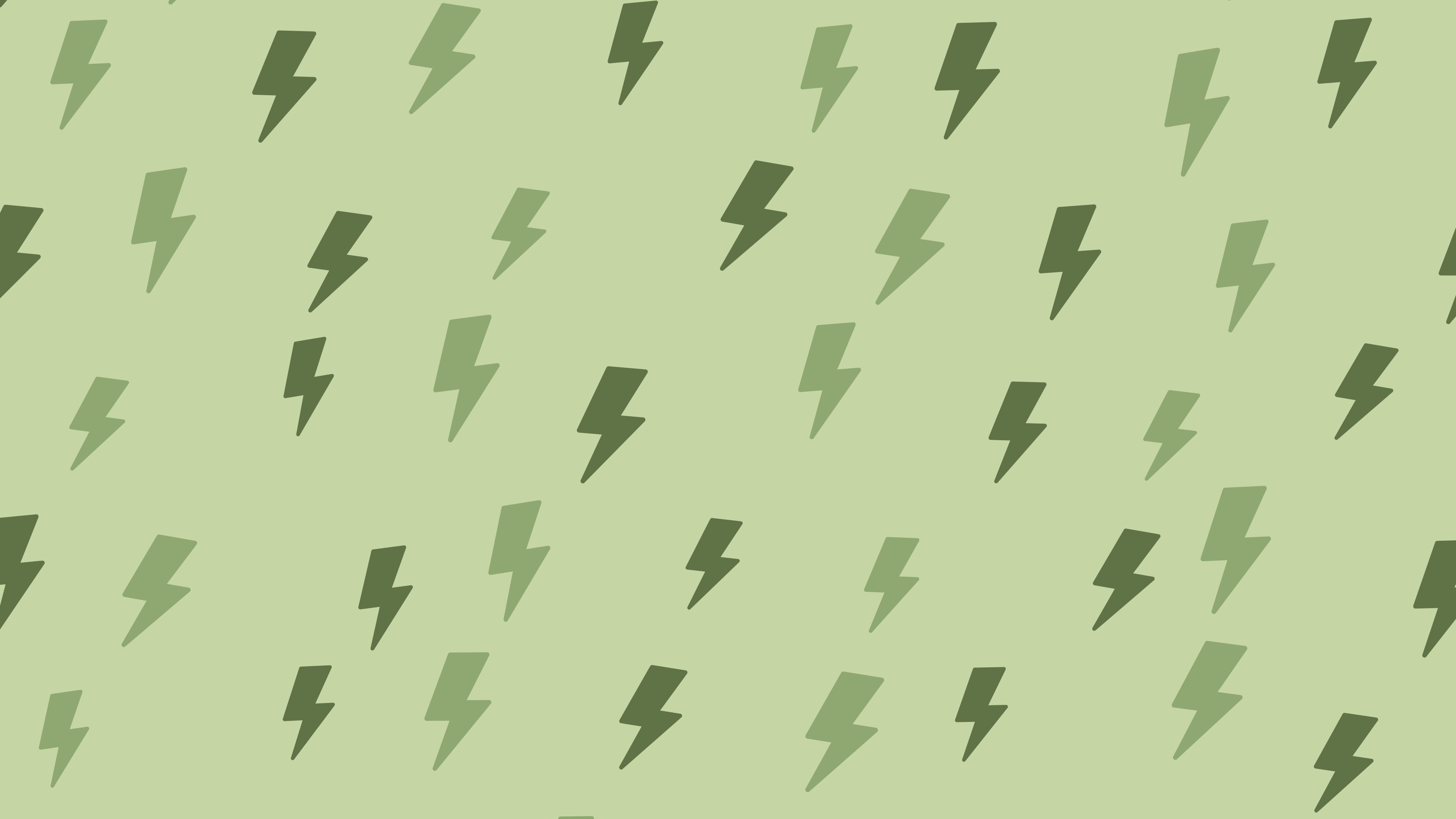 Matcha Lightning Bolt Pattern desktop wallpaper in 4K