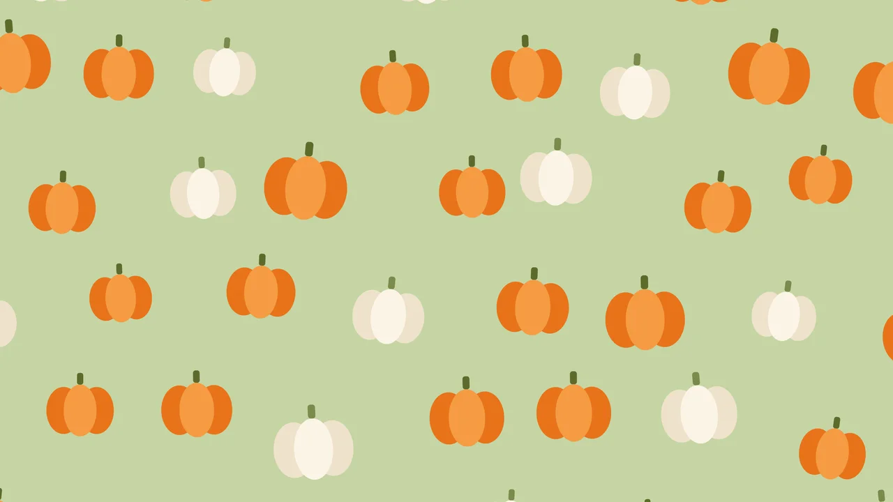 Matcha Pumpkin Pattern desktop wallpaper in 4K