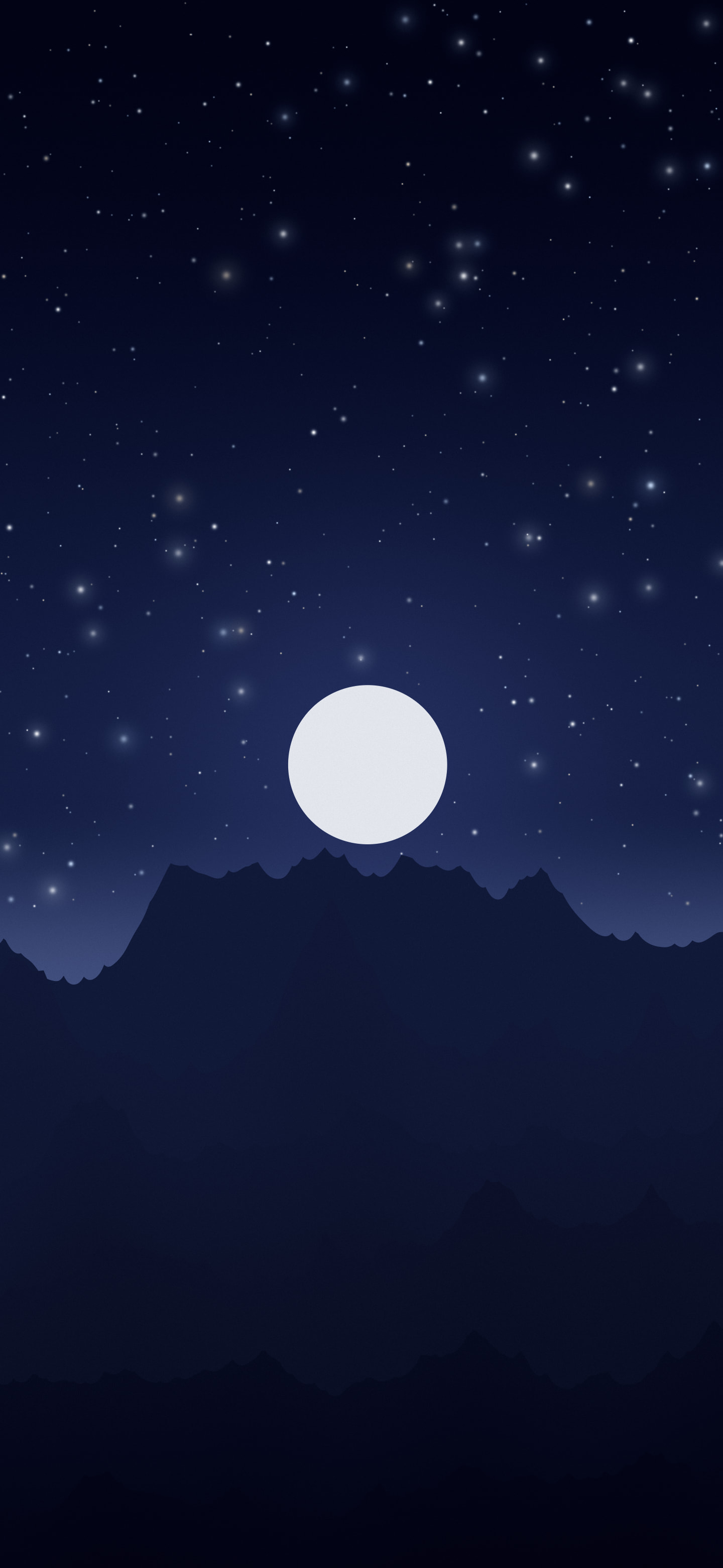 Midnight Blue Minimalist Mountain Landscape wallpaper for iPhone and Android