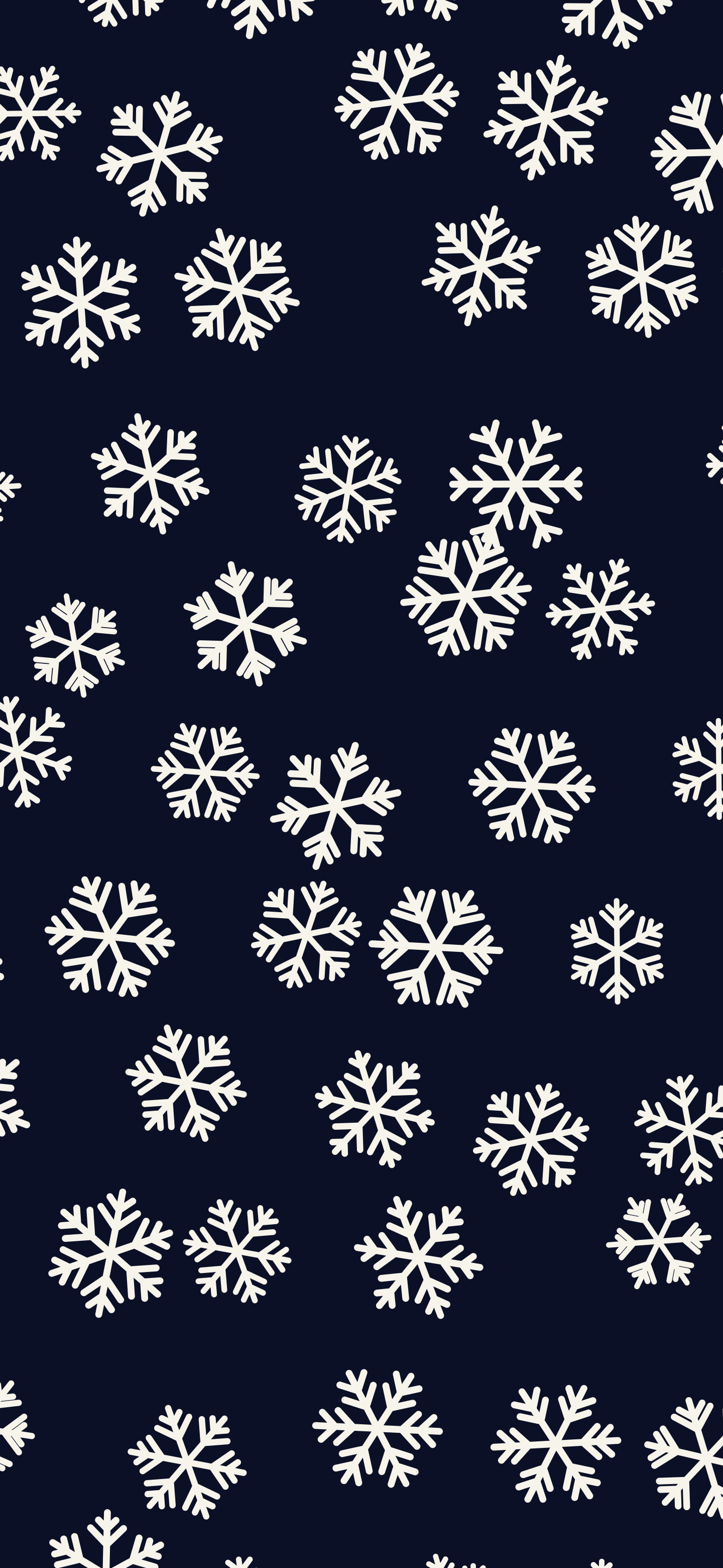 Midnight Blue Snowflake Pattern wallpaper for iPhone and Android