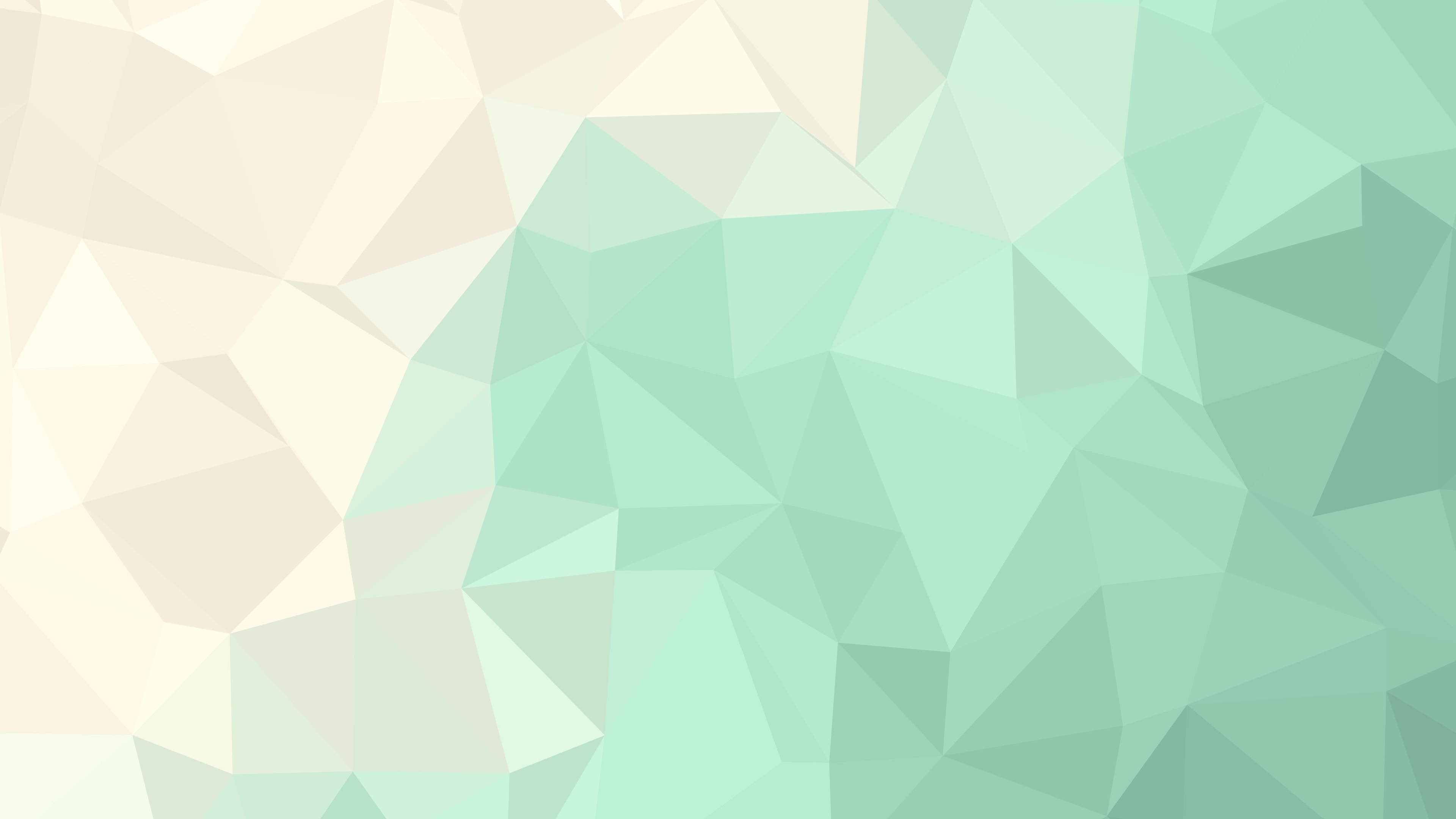 Mint and Cream Low Poly desktop wallpaper in 4K