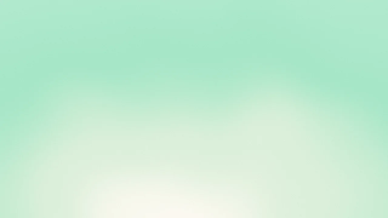 Mint and Cream Sunrise Aura Gradient desktop wallpaper in 4K