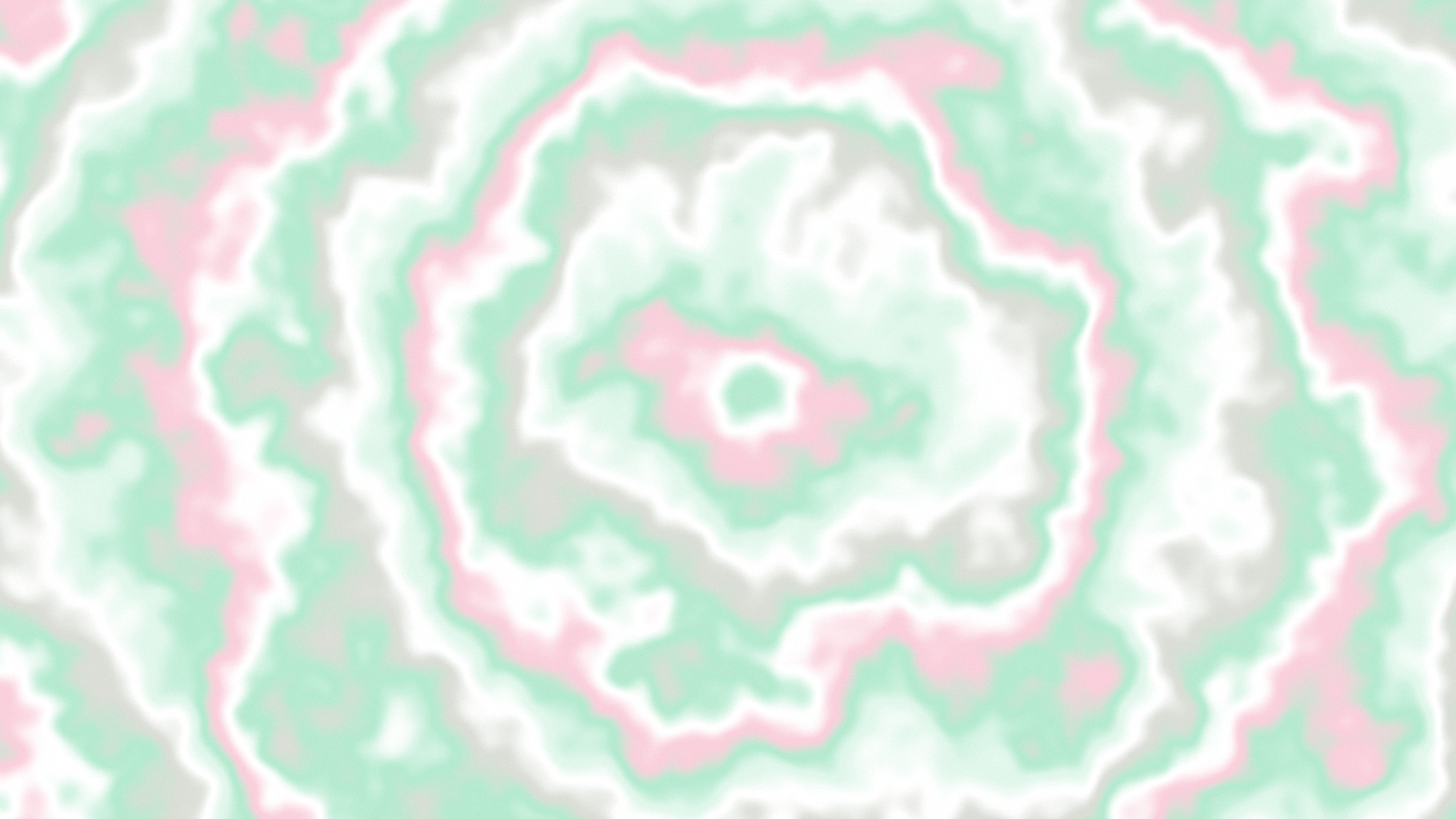 Mint and Pastel Pink Bullseye Tie Dye desktop wallpaper in 4K