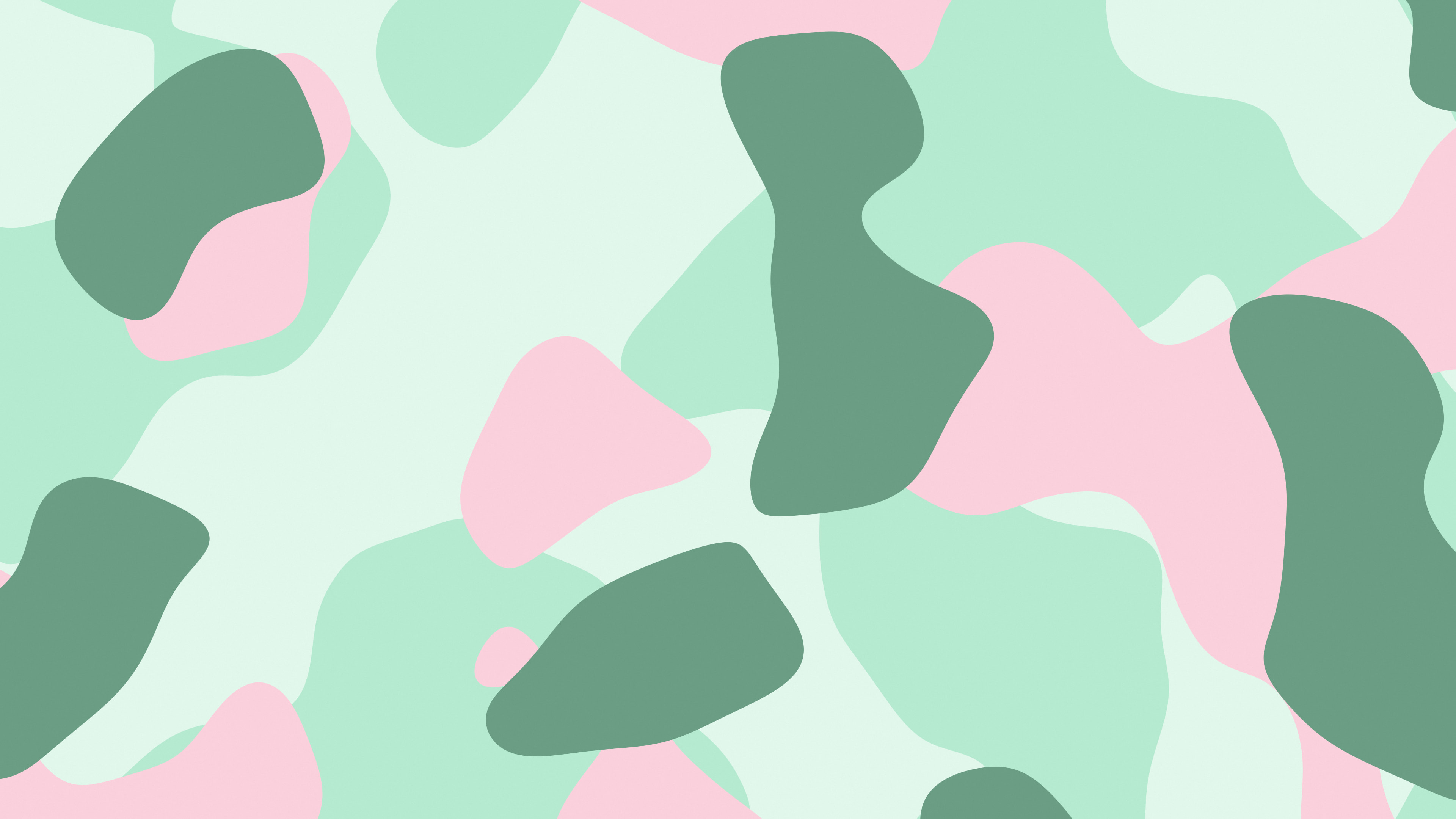Mint and Pastel Pink Camo desktop wallpaper in 4K