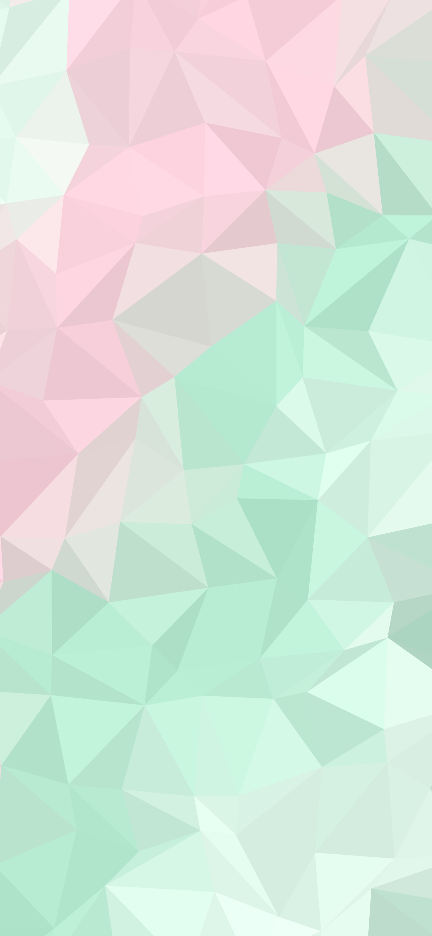 Mint and Pastel Pink Low Poly wallpaper for iPhone and Android