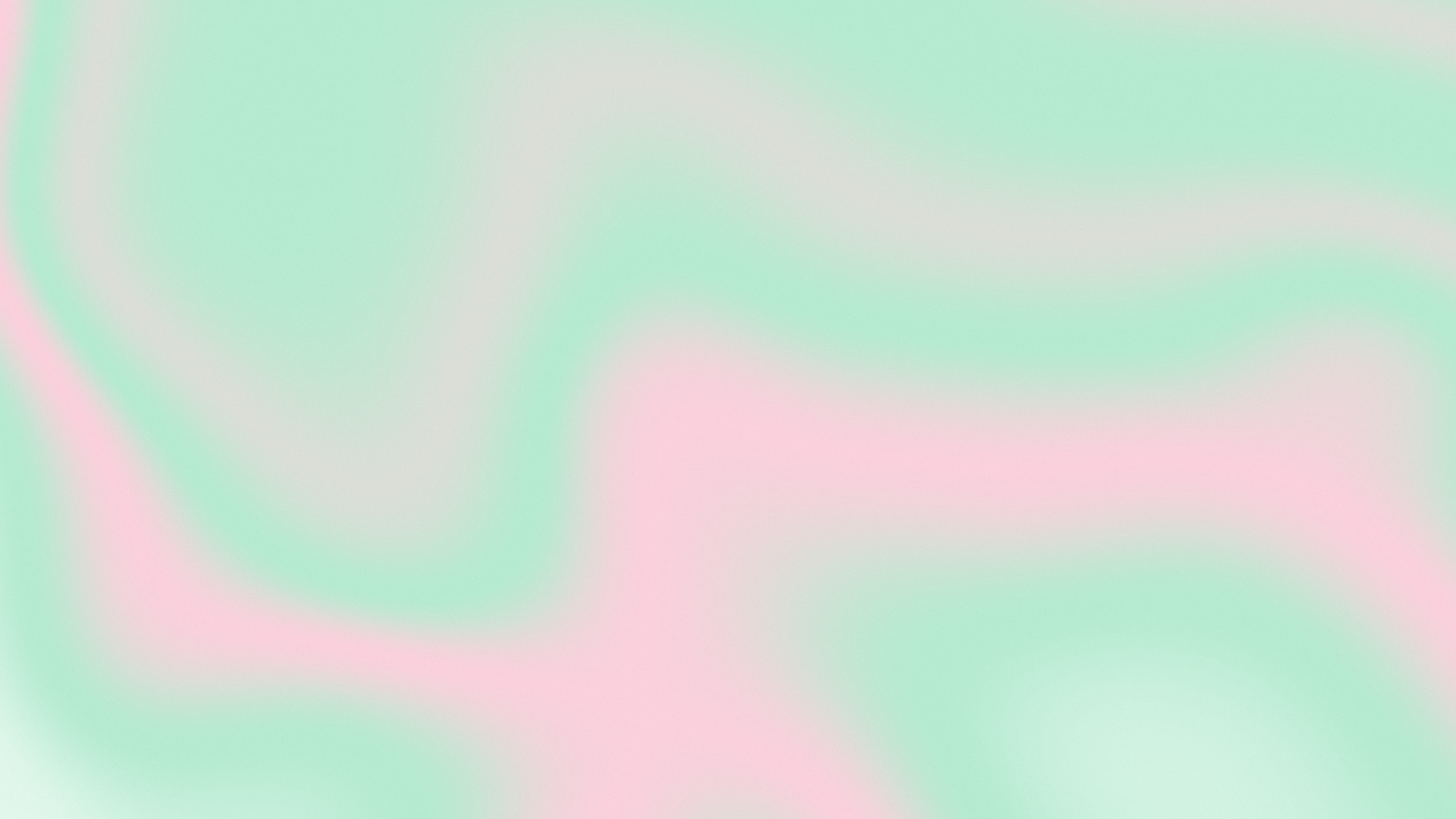 Mint and Pastel Pink Silky Gradient desktop wallpaper in 4K