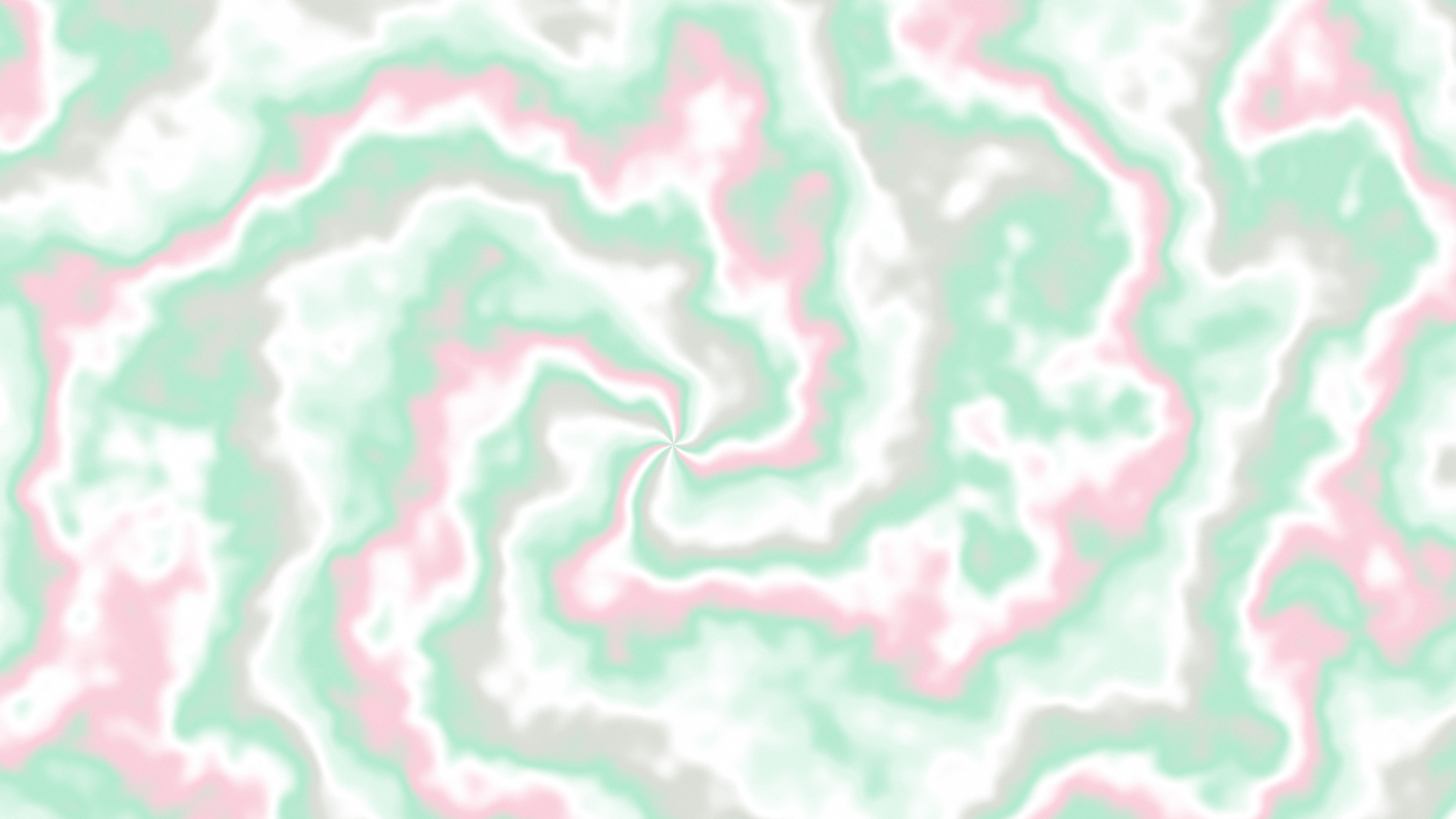 Mint and Pastel Pink Spiral Tie Dye desktop wallpaper in 4K